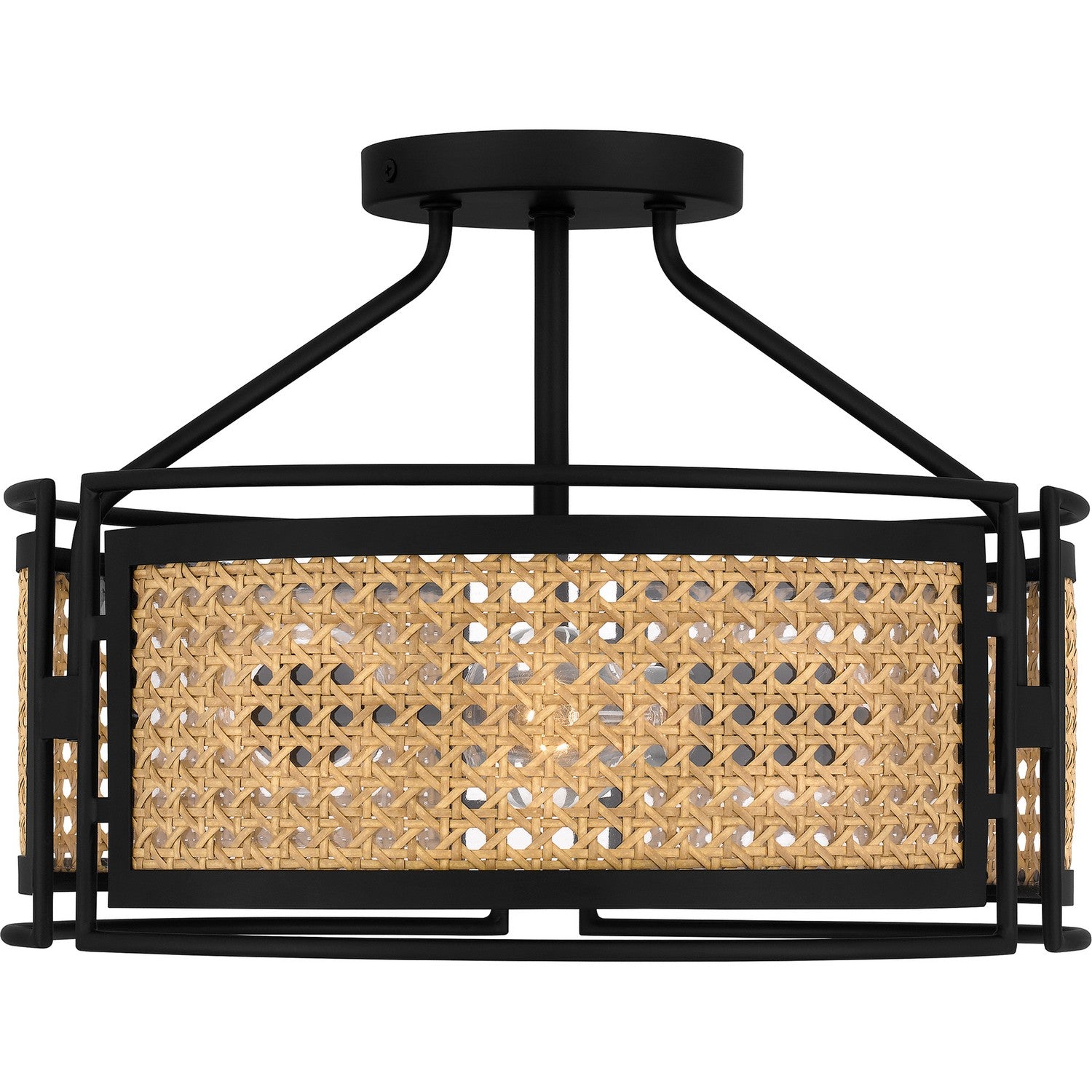 Quoizel - PYA1714MBK - Three Light Semi Flush Mount - Priya - Matte Black