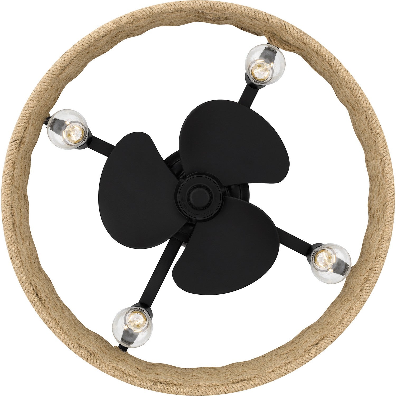 Quoizel - QFA6201MBK - Four Light Fandelier - Quoizel Fandelier - Matte Black