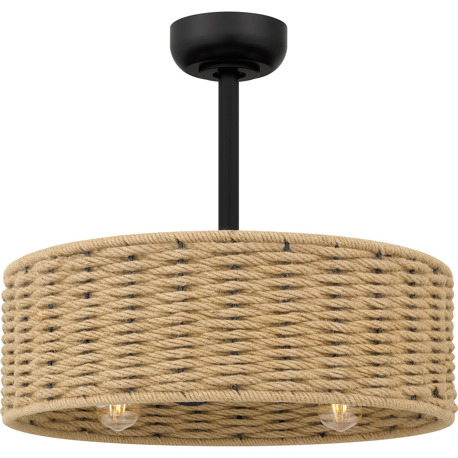 Quoizel - QFA6201MBK - Four Light Fandelier - Quoizel Fandelier - Matte Black