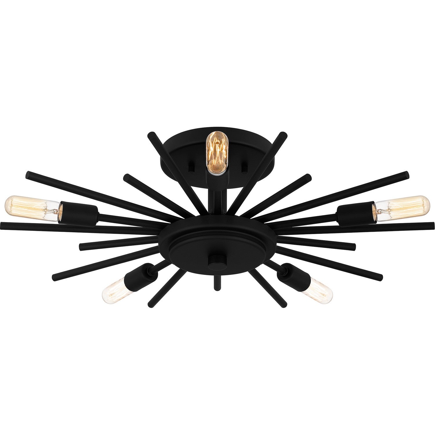 Quoizel - QSF6158MBK - Five Light Semi Flush Mount - Quoizel Semi-Flush Mount - Matte Black