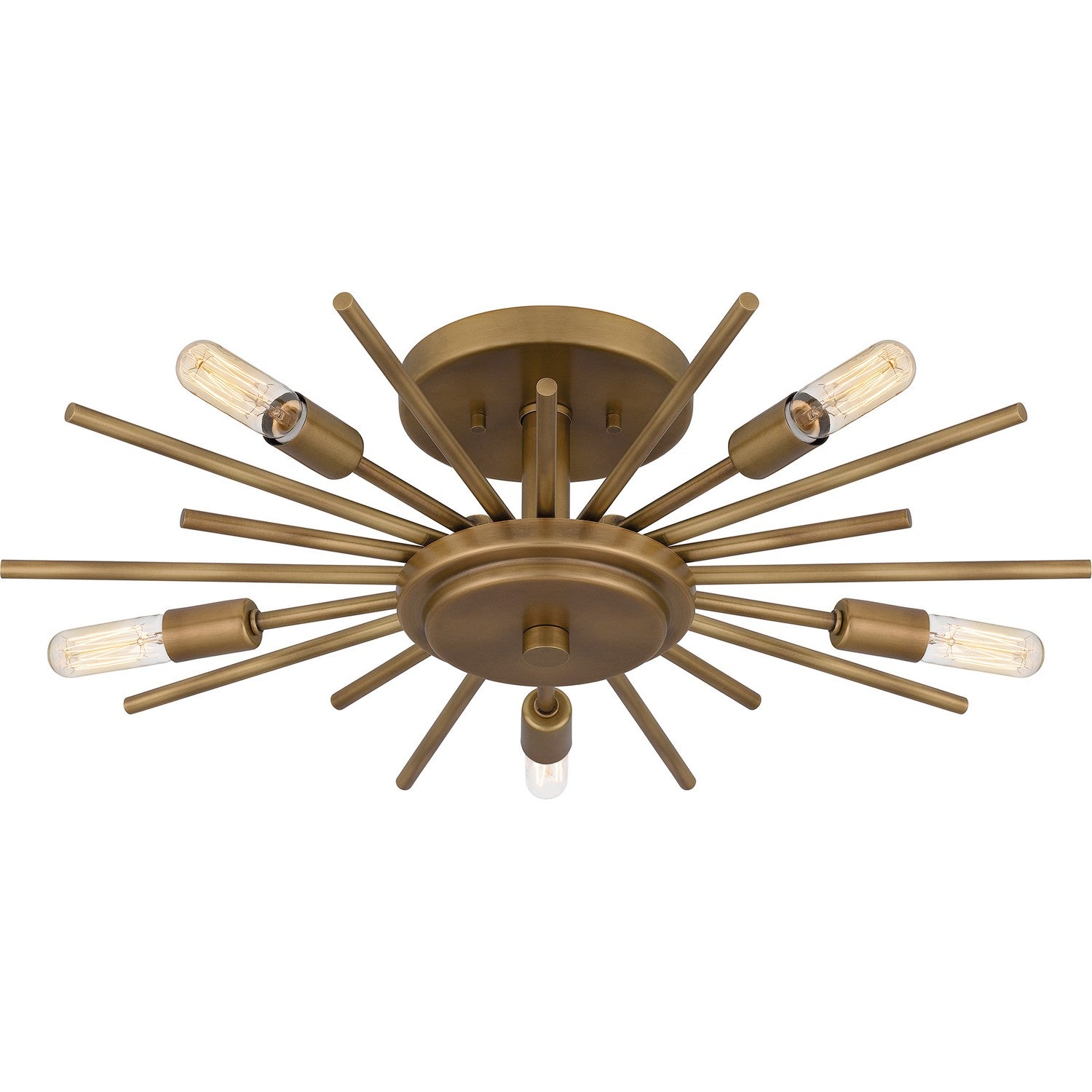 Quoizel - QSF6158WS - Five Light Semi Flush Mount - Quoizel Semi-Flush Mount - Weathered Brass