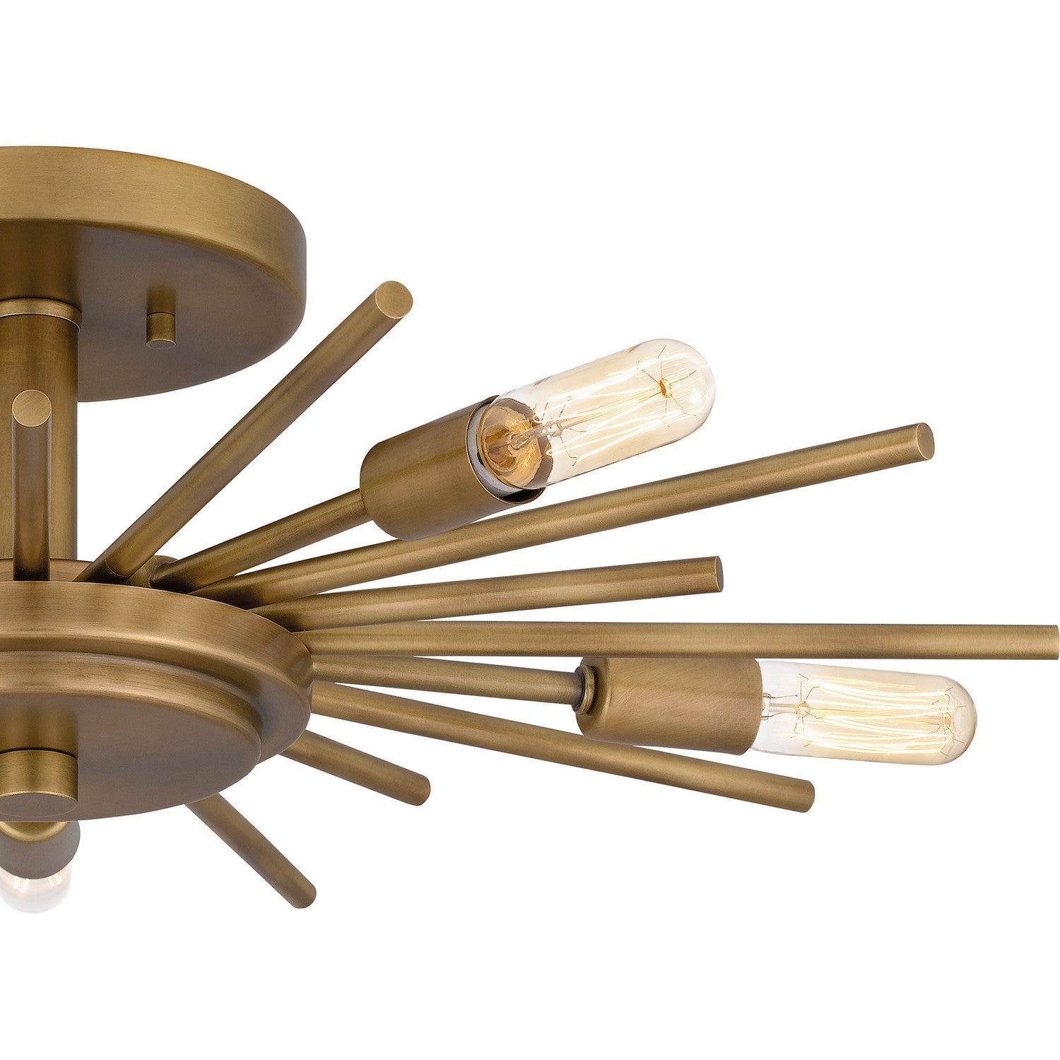 Quoizel - QSF6158WS - Five Light Semi Flush Mount - Quoizel Semi-Flush Mount - Weathered Brass