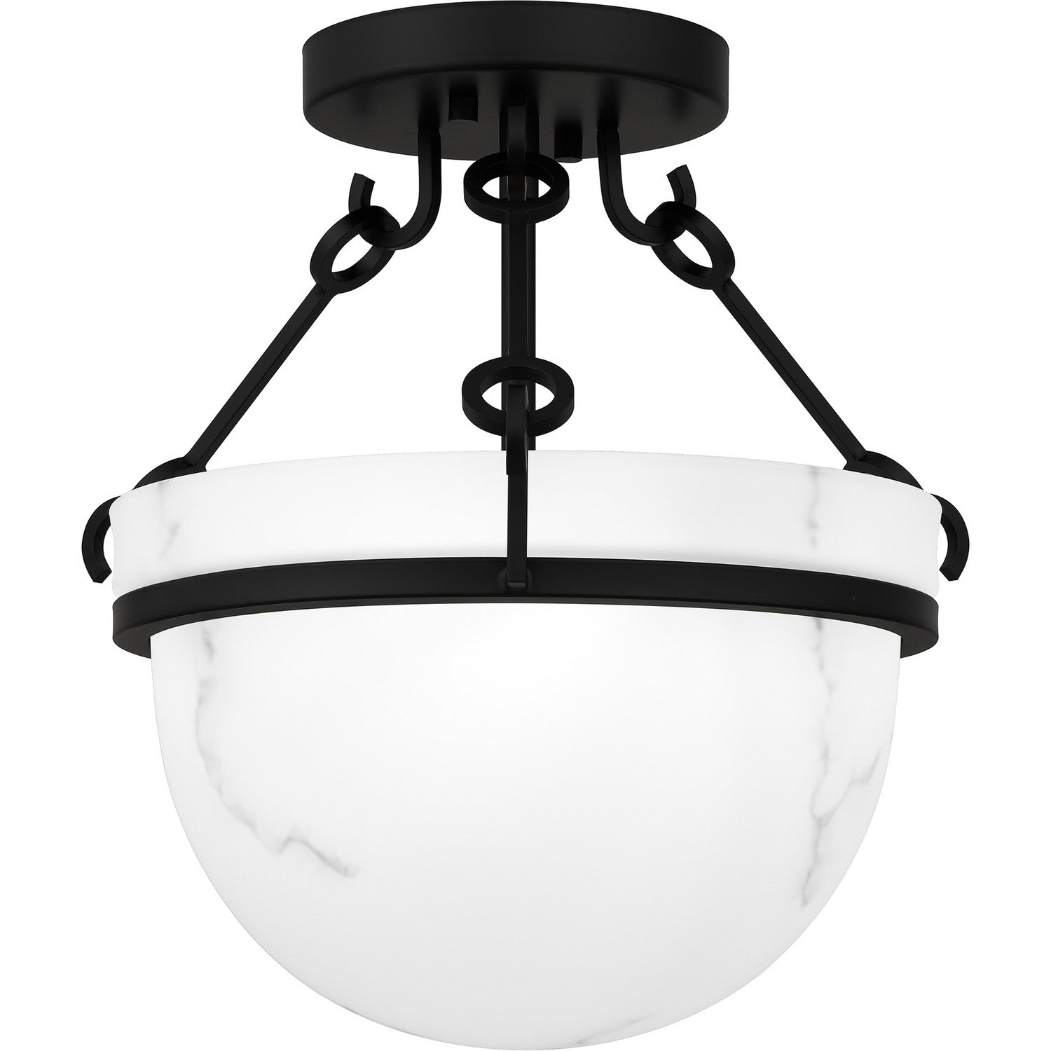 Quoizel - QSF6185MBK - Three Light Semi Flush Mount - Quoizel Semi-Flush Mount - Matte Black