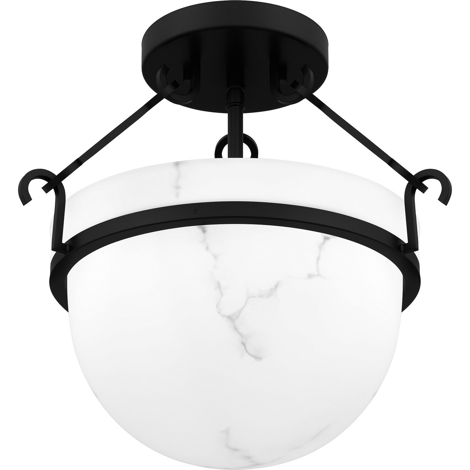 Quoizel - QSF6185MBK - Three Light Semi Flush Mount - Quoizel Semi-Flush Mount - Matte Black