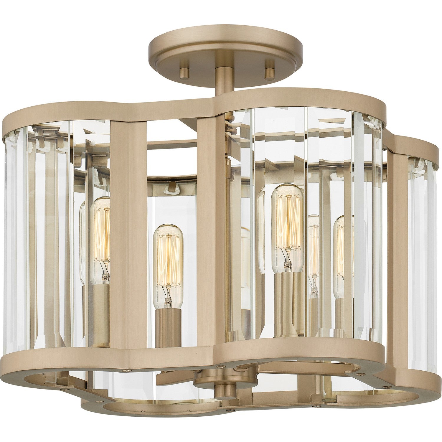 Quoizel - QSF6193BGD - Four Light Semi Flush Mount - Quoizel Semi-Flush Mount - Bronze Gold