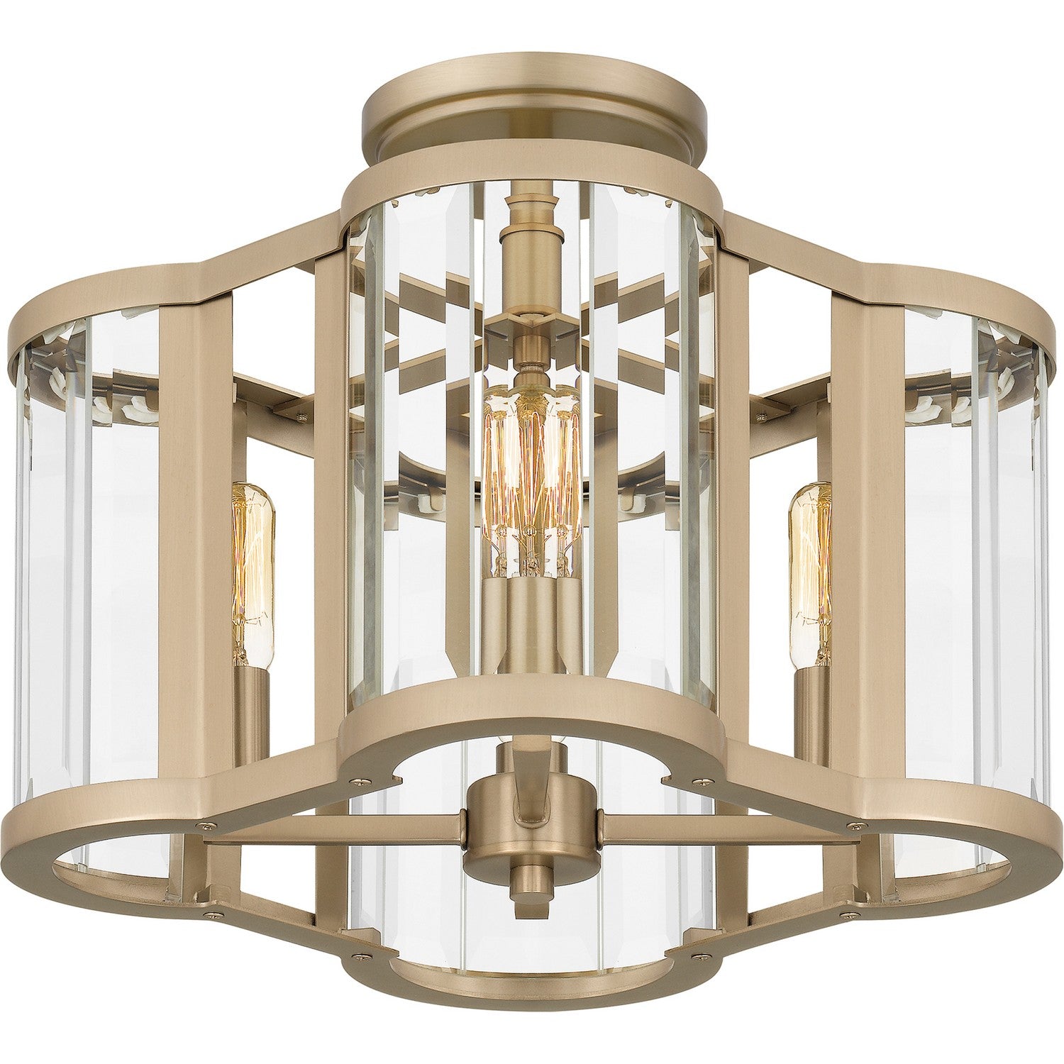 Quoizel - QSF6193BGD - Four Light Semi Flush Mount - Quoizel Semi-Flush Mount - Bronze Gold