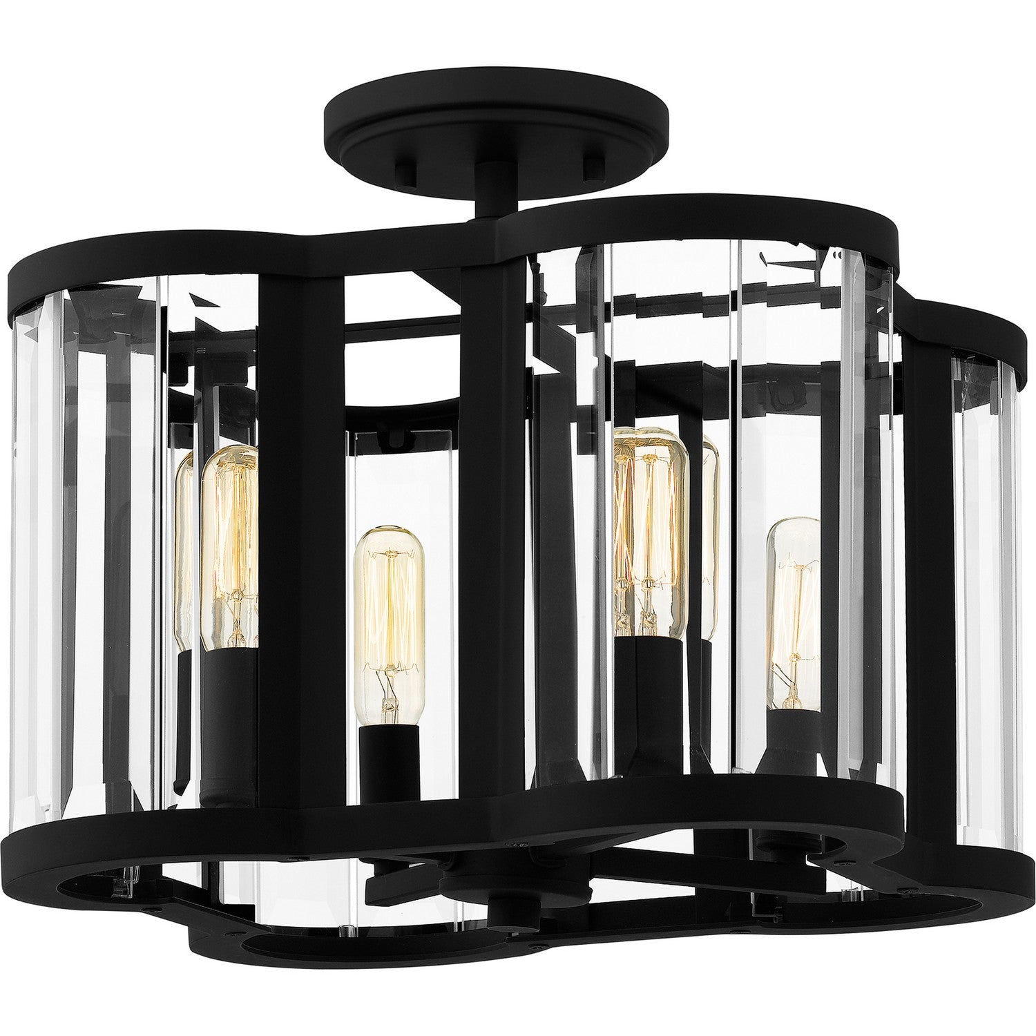 Quoizel - QSF6193MBK - Four Light Semi Flush Mount - Quoizel Semi-Flush Mount - Matte Black