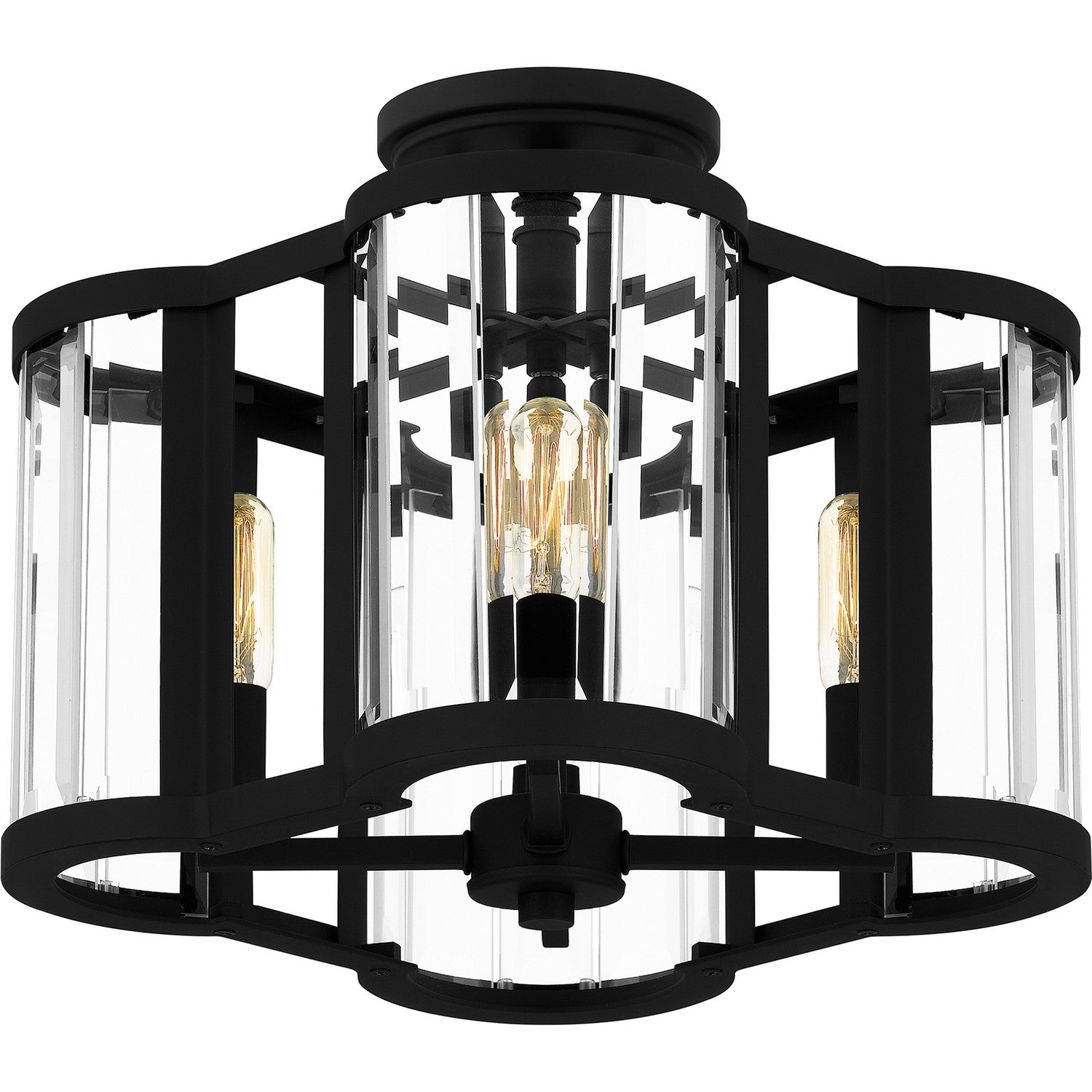 Quoizel - QSF6193MBK - Four Light Semi Flush Mount - Quoizel Semi-Flush Mount - Matte Black