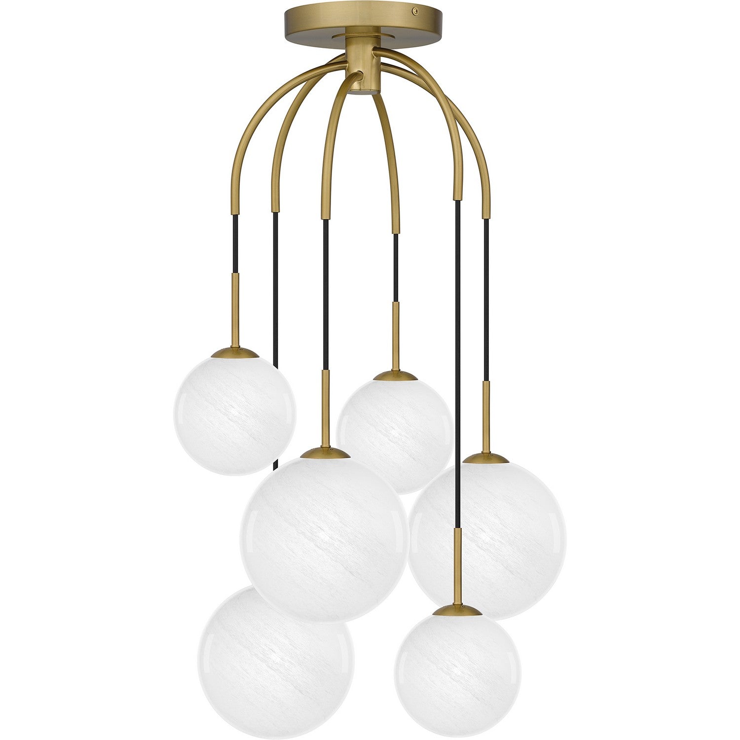 Quoizel - QSF6198AB - Six Light Pendant - Quoizel Semi-Flush Mount - Aged Brass
