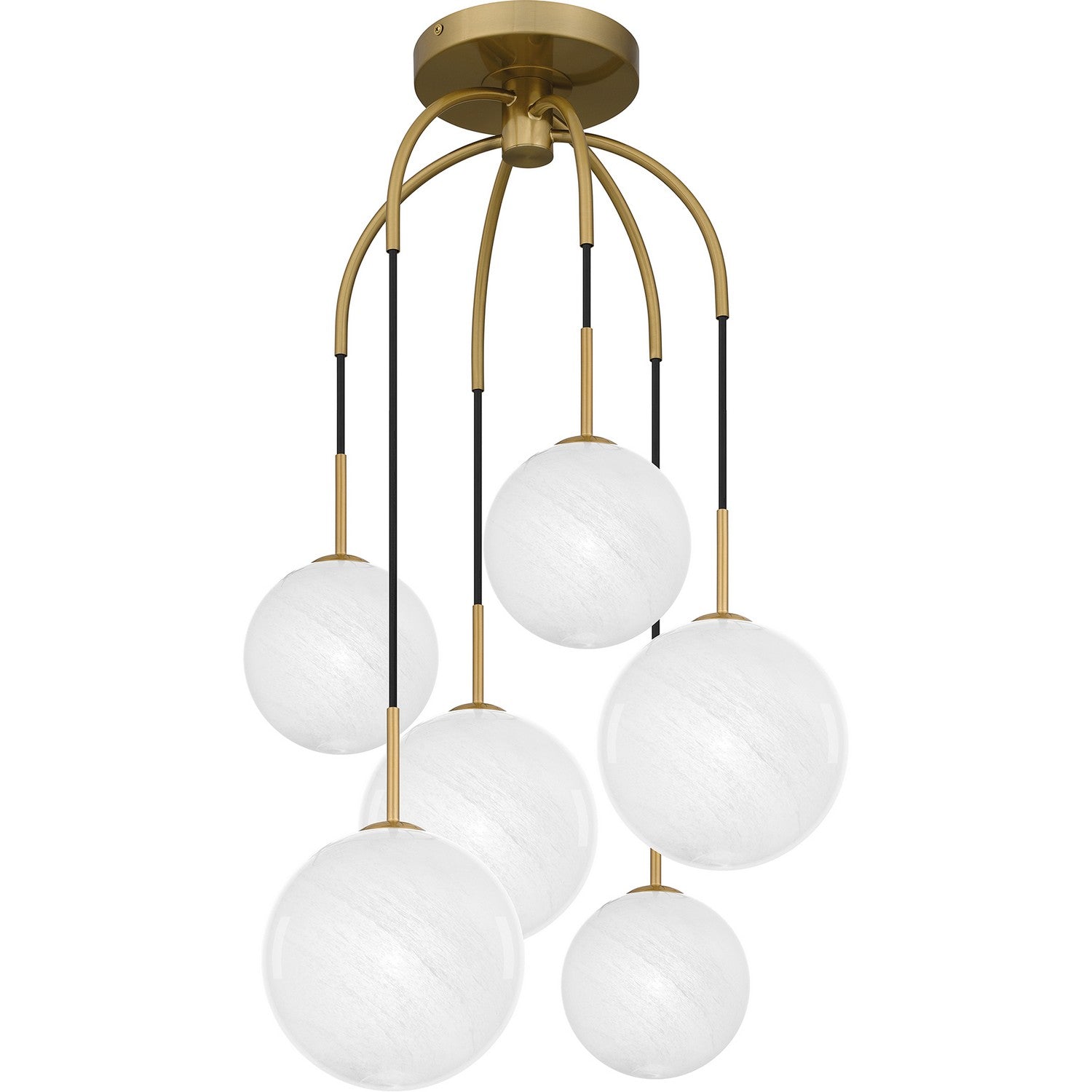 Quoizel - QSF6198AB - Six Light Pendant - Quoizel Semi-Flush Mount - Aged Brass