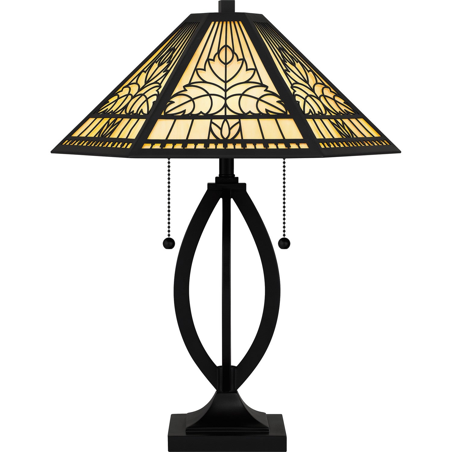 Quoizel - TF6151MBK - Two Light Table Lamp - Tiffany - Matte Black