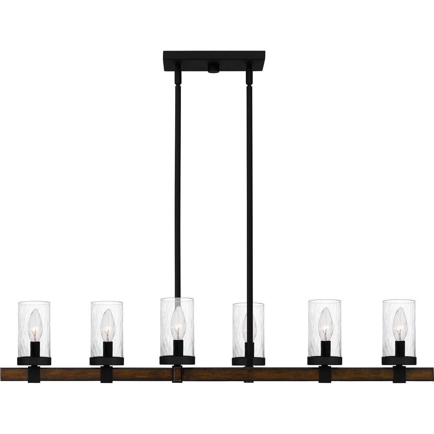 Quoizel - TUT638MBK - Six Light Linear Chandelier - Tuthill - Matte Black
