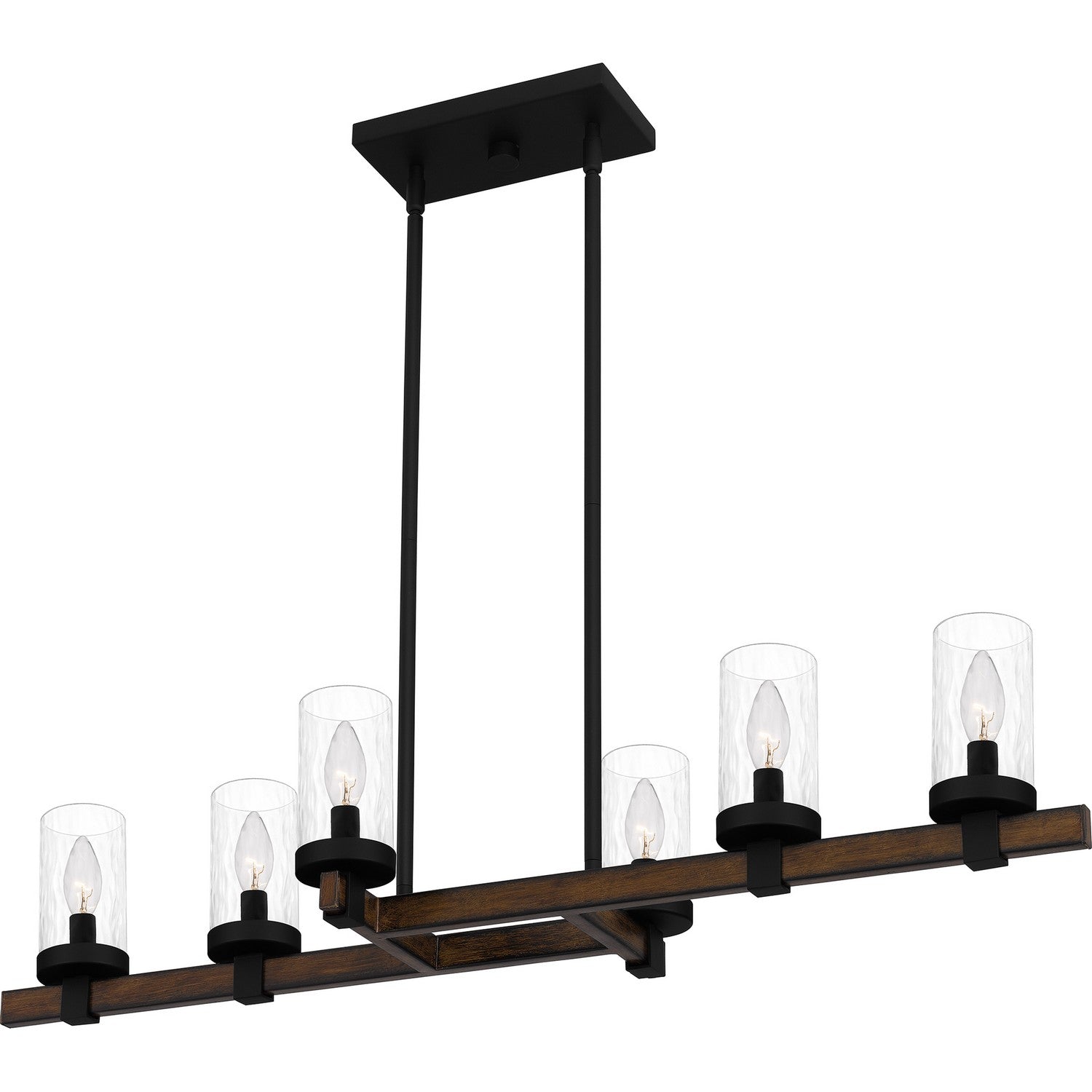 Quoizel - TUT638MBK - Six Light Linear Chandelier - Tuthill - Matte Black