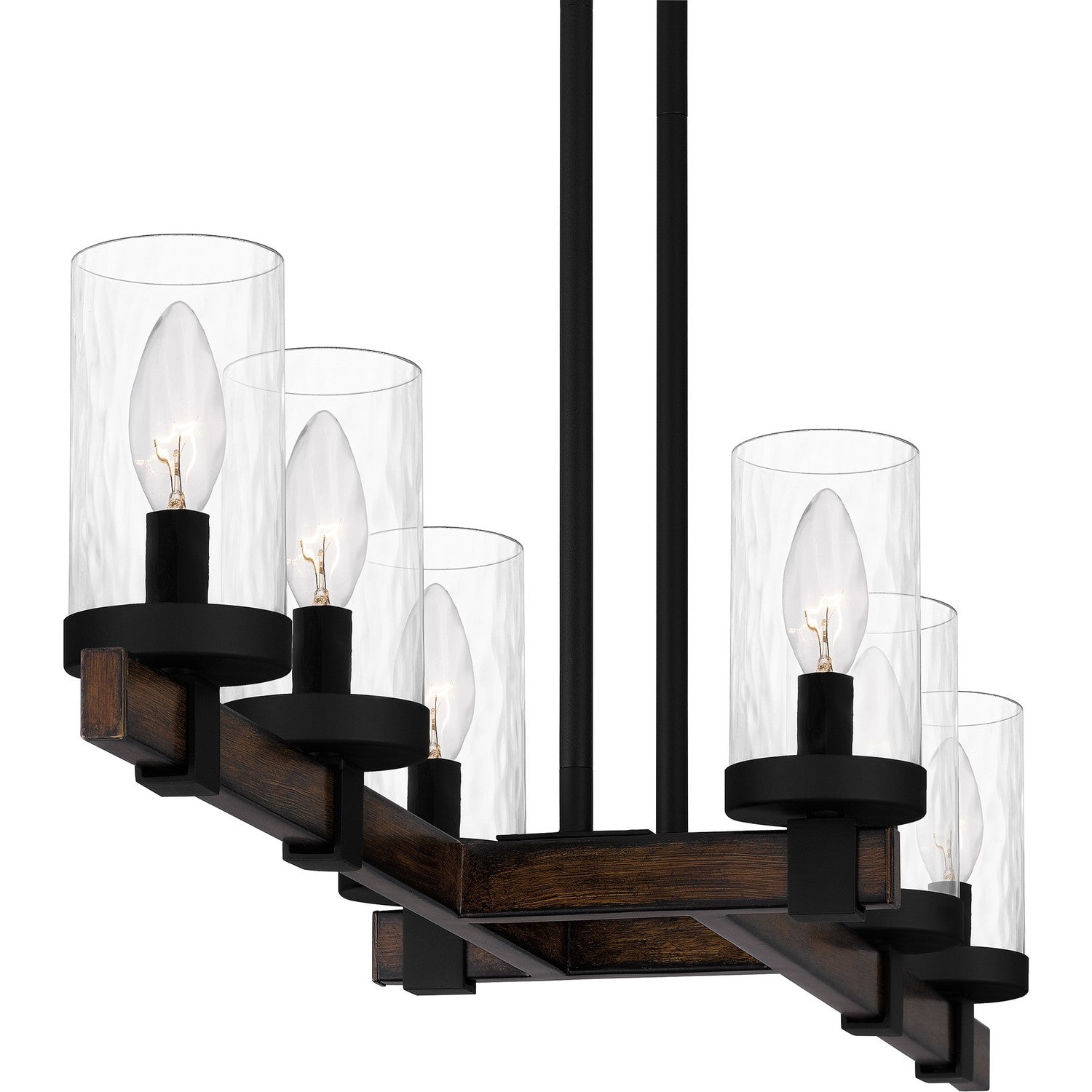 Quoizel - TUT638MBK - Six Light Linear Chandelier - Tuthill - Matte Black