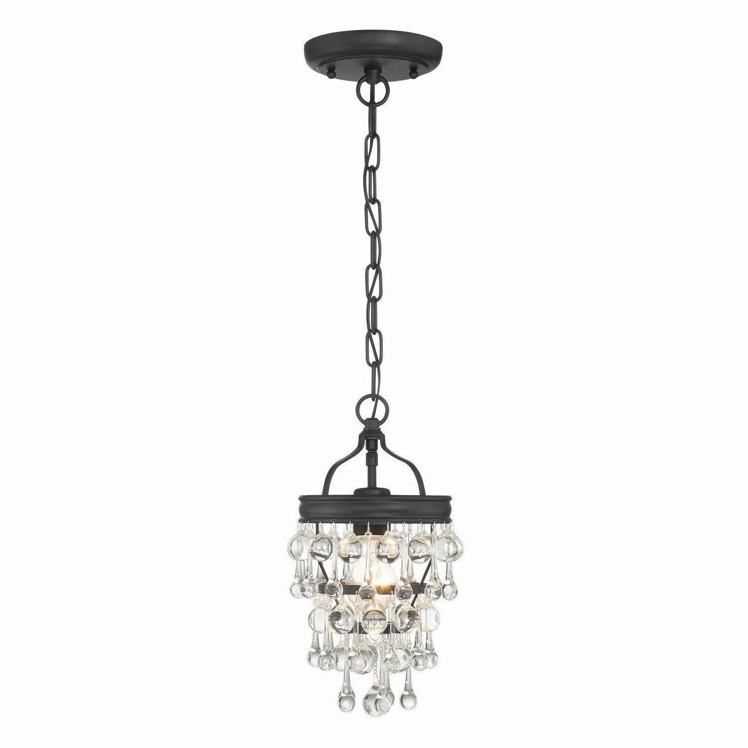 Crystorama - 131-MK - One Light Mini Chandelier - Calypso - Matte Black