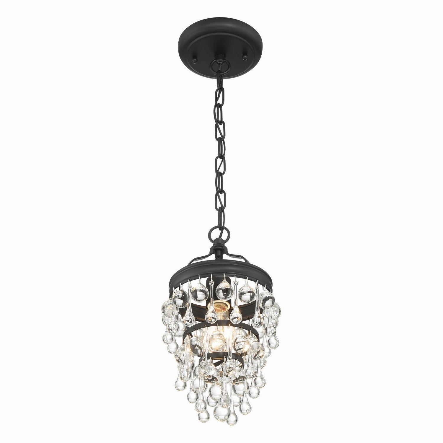 Crystorama - 131-MK - One Light Mini Chandelier - Calypso - Matte Black