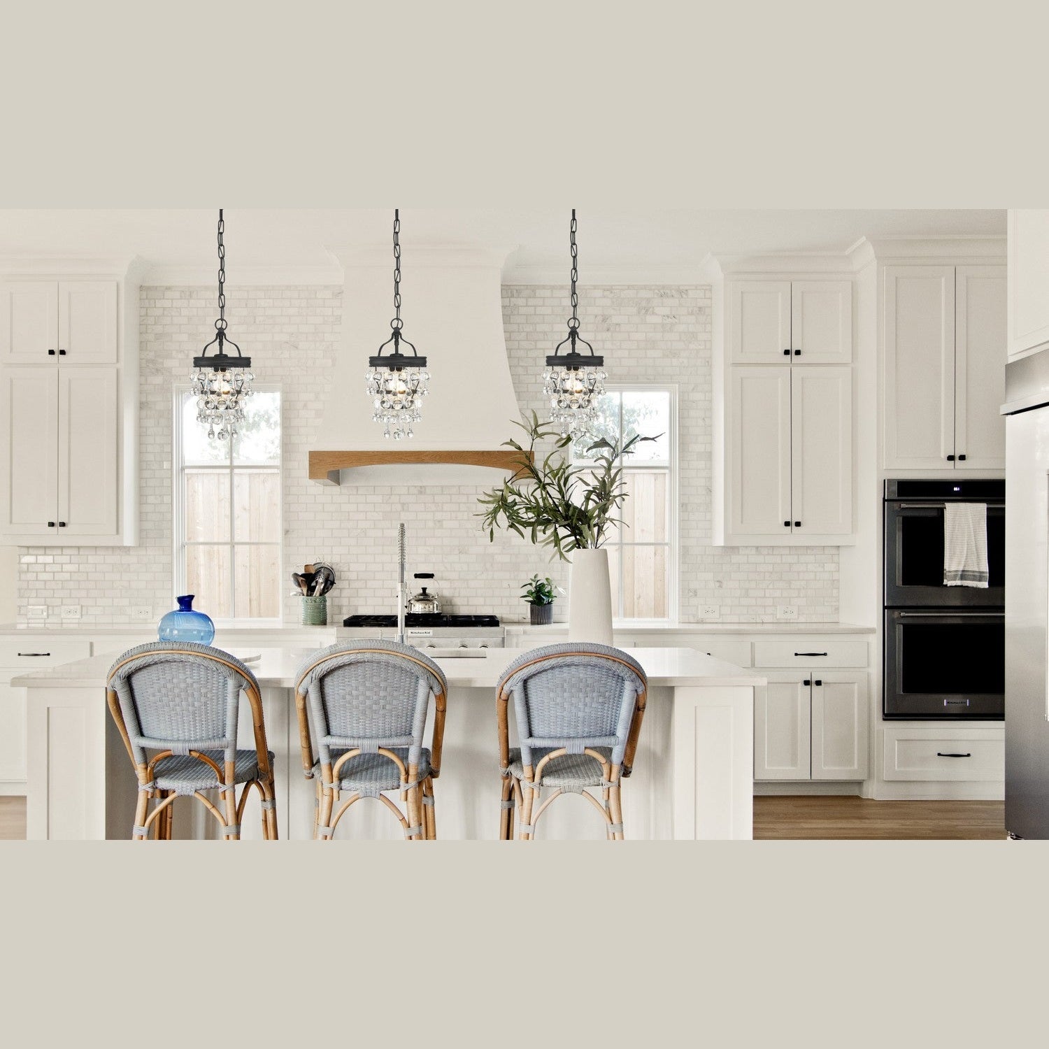 Crystorama - 131-MK - One Light Mini Chandelier - Calypso - Matte Black
