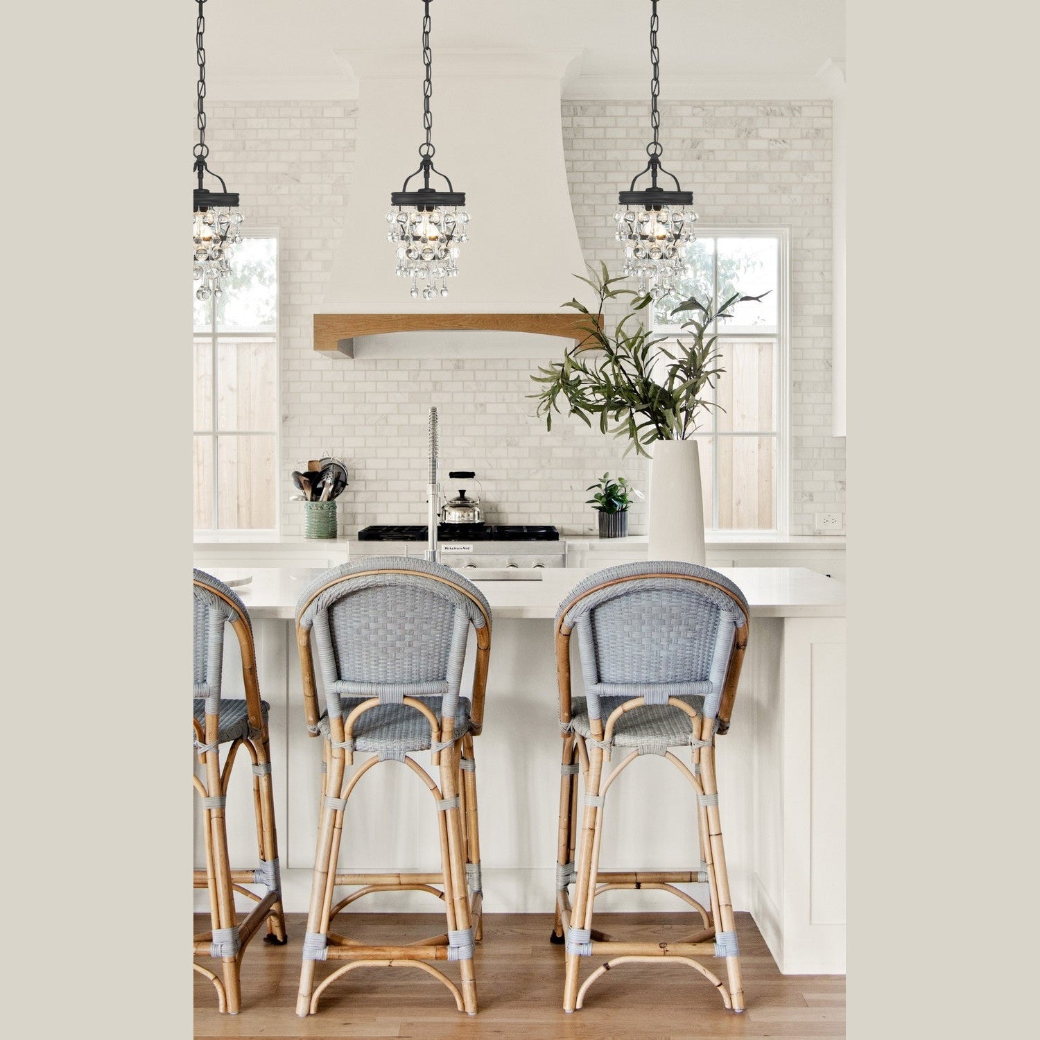 Crystorama - 131-MK - One Light Mini Chandelier - Calypso - Matte Black