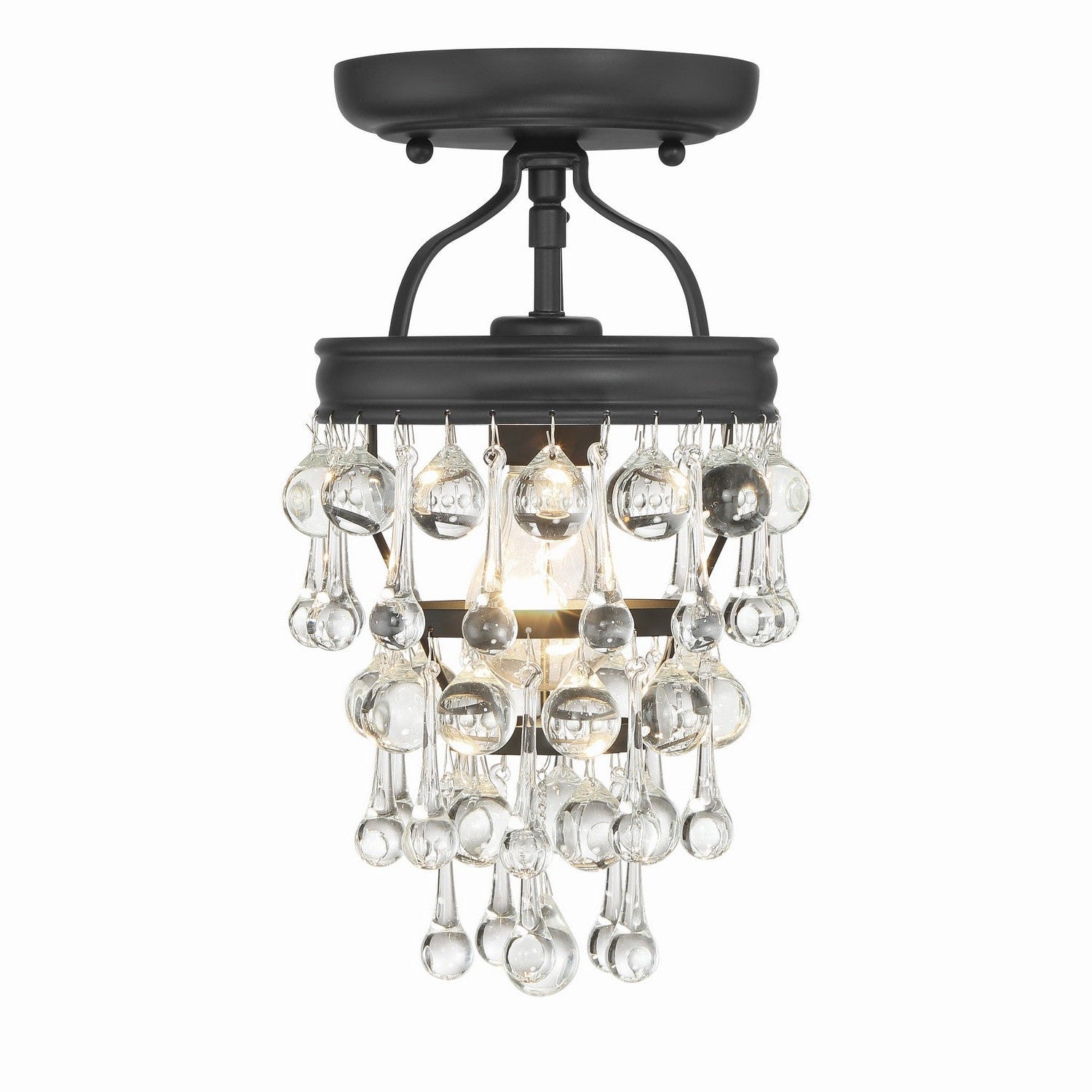 Crystorama - 131-MK_CEILING - One Light Semi Flush Mount - Calypso - Matte Black
