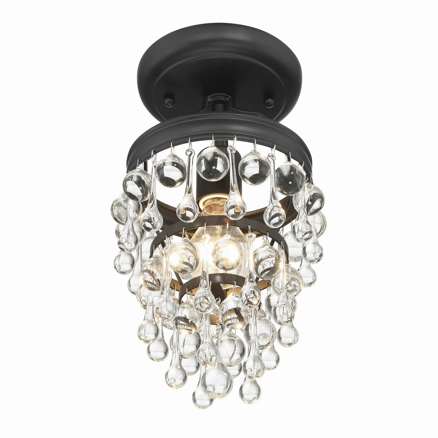 Crystorama - 131-MK_CEILING - One Light Semi Flush Mount - Calypso - Matte Black