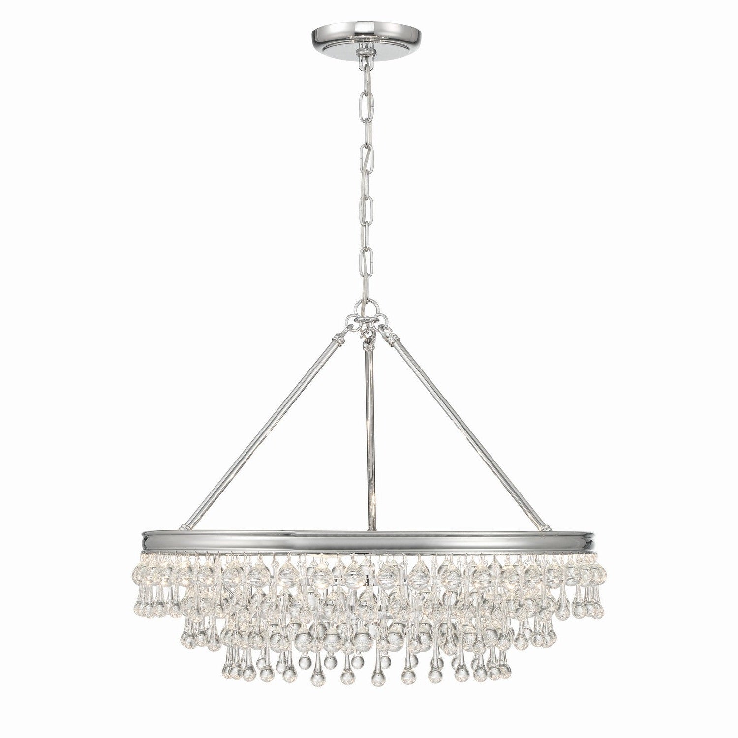 Crystorama - 237-CH - Six Light Chandelier - Calypso - Polished Chrome