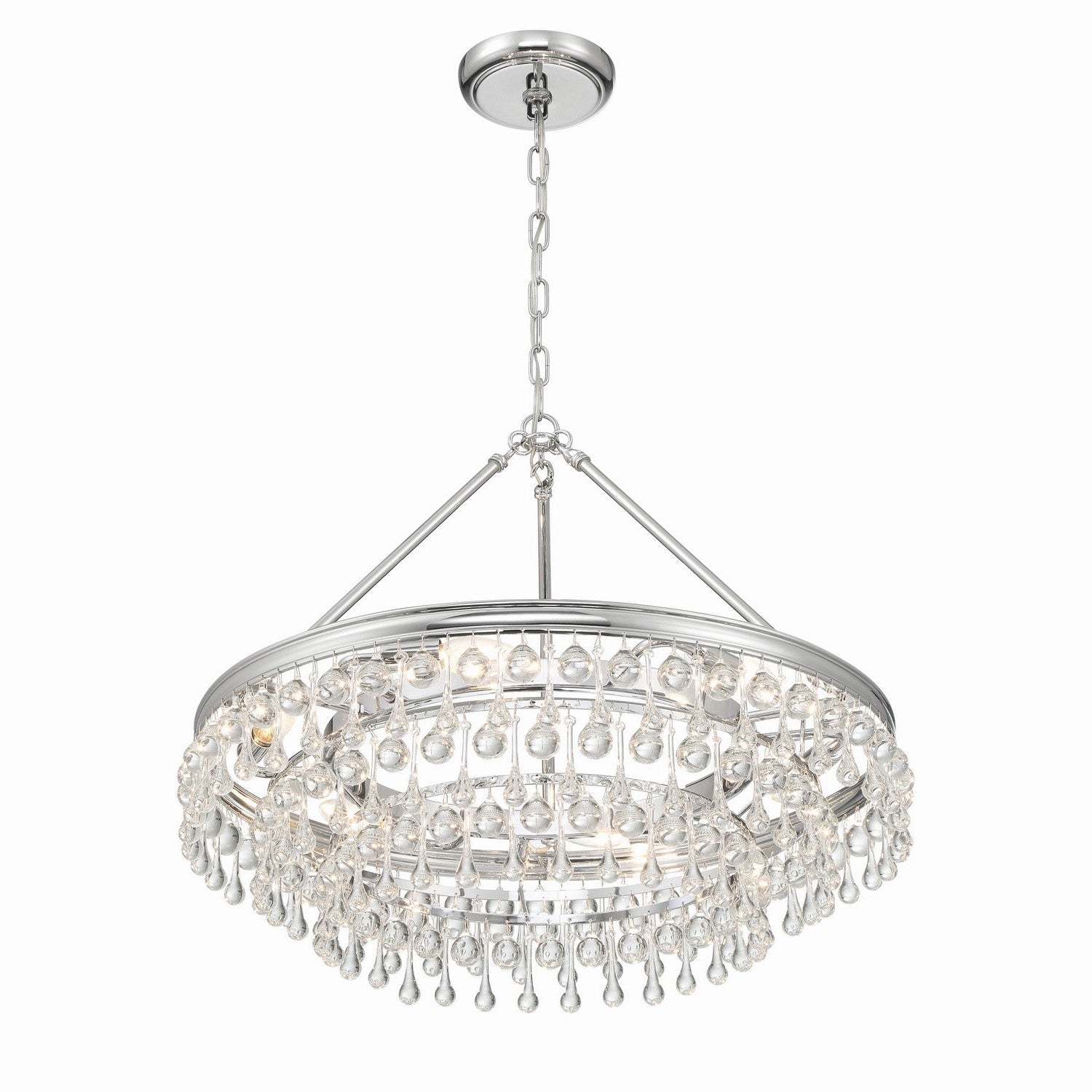 Crystorama - 237-CH - Six Light Chandelier - Calypso - Polished Chrome