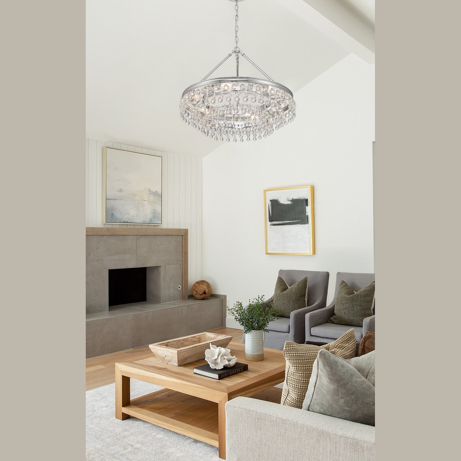 Crystorama - 237-CH - Six Light Chandelier - Calypso - Polished Chrome