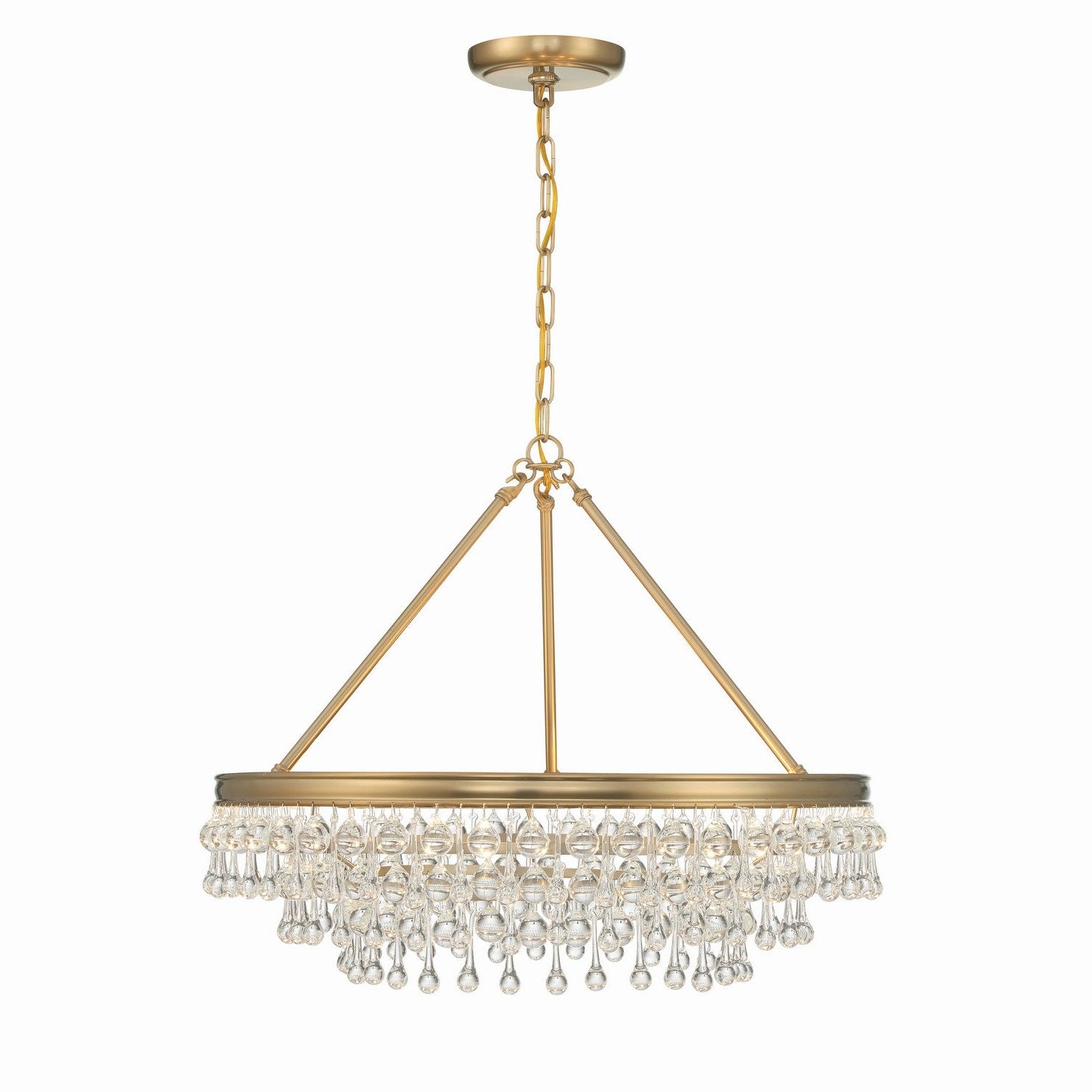 Crystorama - 237-VG - Six Light Chandelier - Calypso - Vibrant Gold
