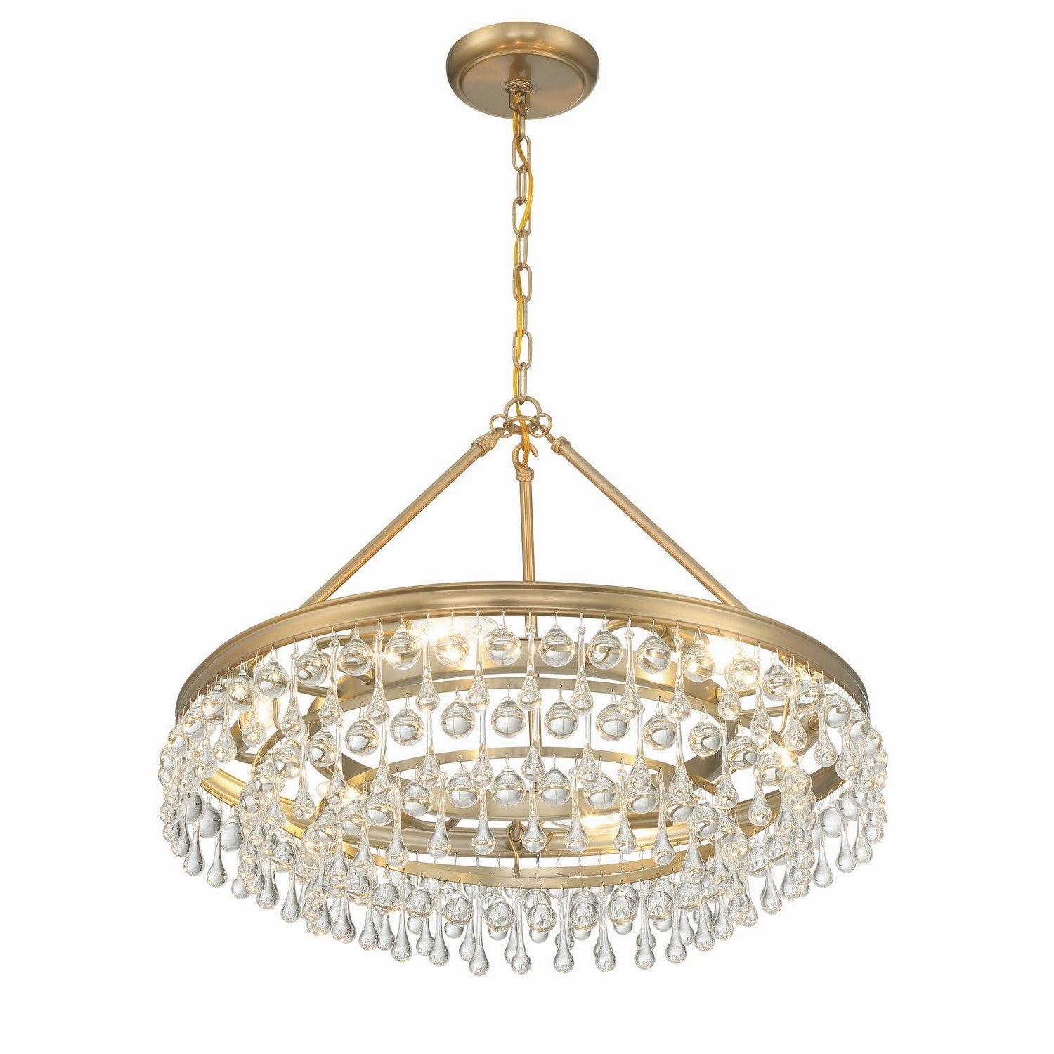 Crystorama - 237-VG - Six Light Chandelier - Calypso - Vibrant Gold