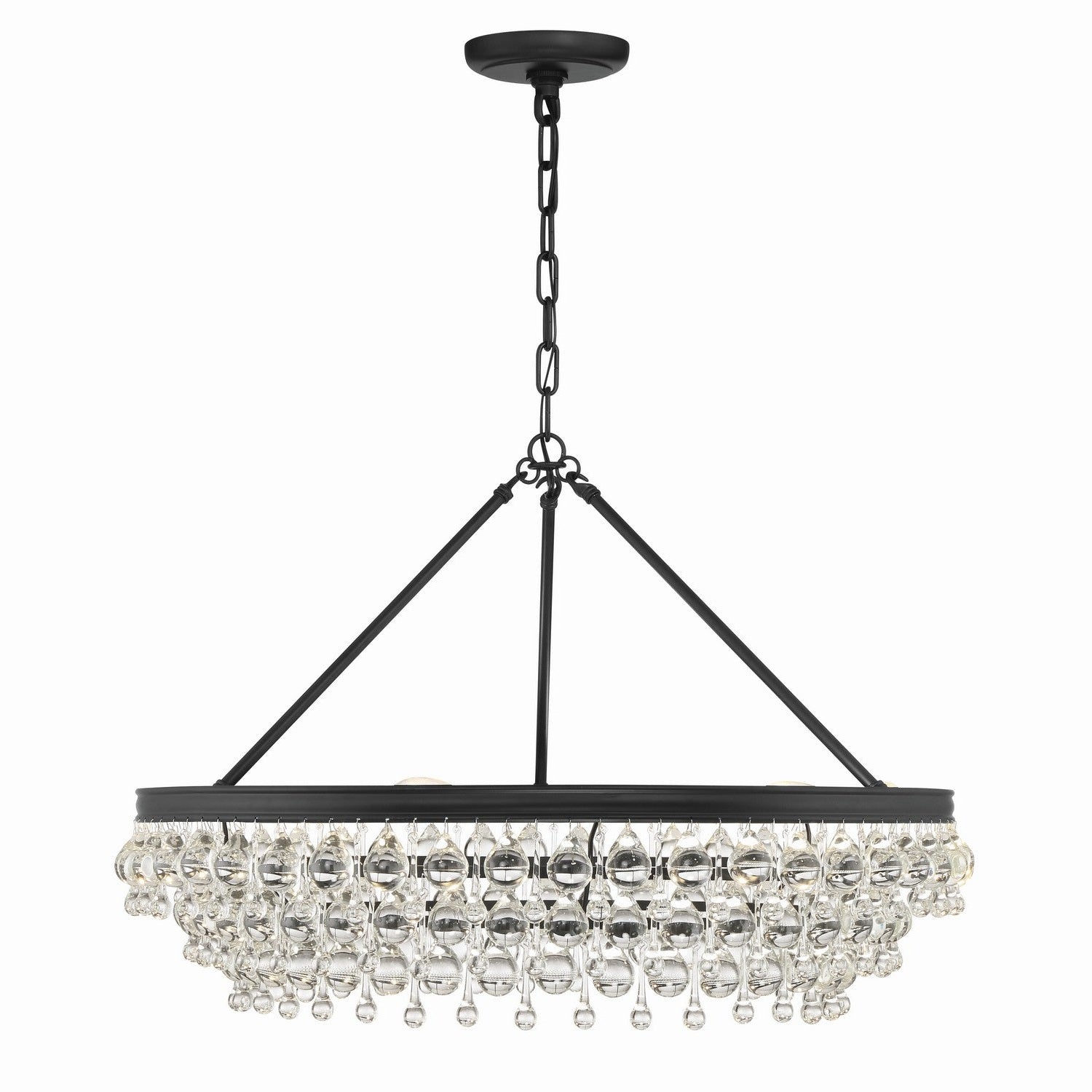 Crystorama - 275-MK - Six Light Chandelier - Calypso - Matte Black