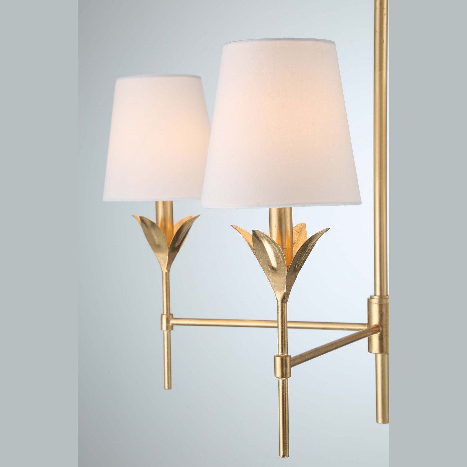 Crystorama - 534-GA - Four Light Chandelier - Broche - Antique Gold