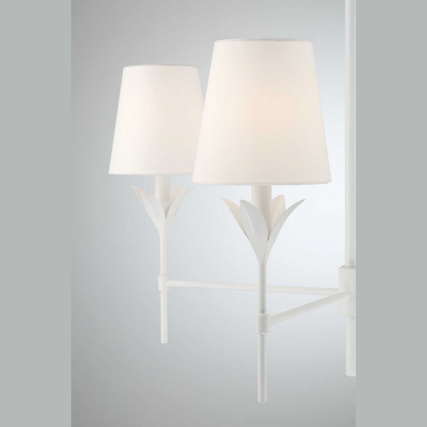 Crystorama - 534-MT - Four Light Chandelier - Broche - Matte White
