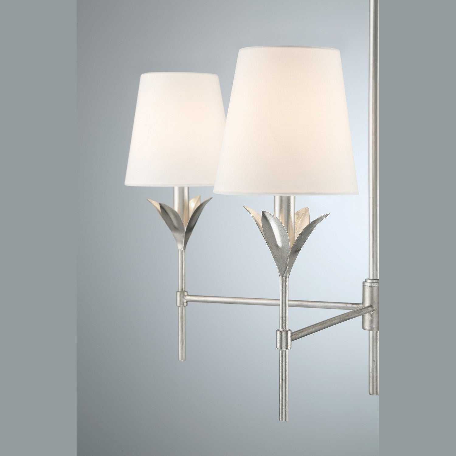 Crystorama - 534-SA - Four Light Chandelier - Broche - Antique Silver