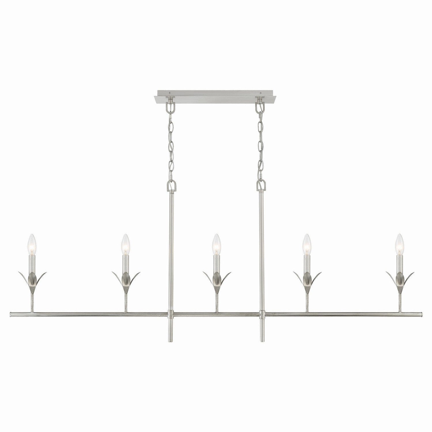 Crystorama - 537-SA - Five Light Chandelier - Broche - Antique Silver