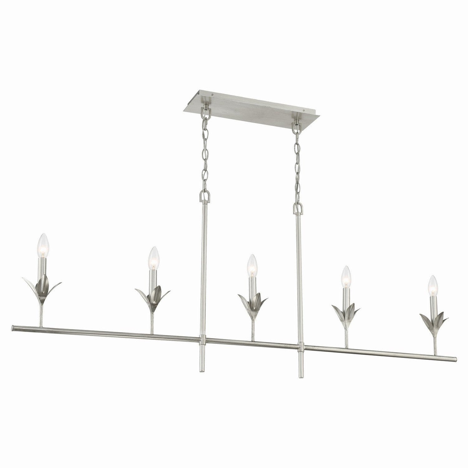 Crystorama - 537-SA - Five Light Chandelier - Broche - Antique Silver