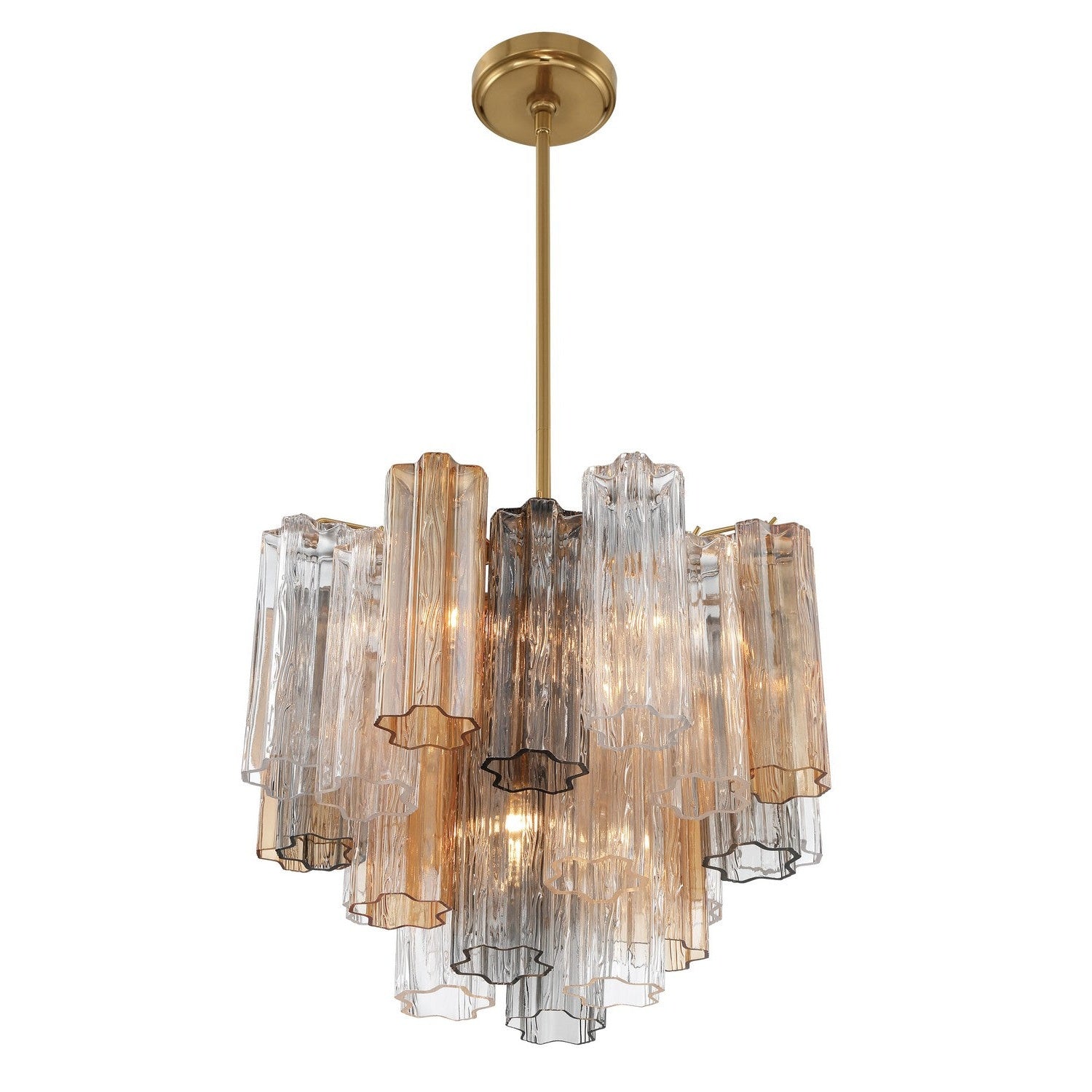 Crystorama - ADD-300-AG-AU - Four Light Chandelier - Addis - Aged Brass