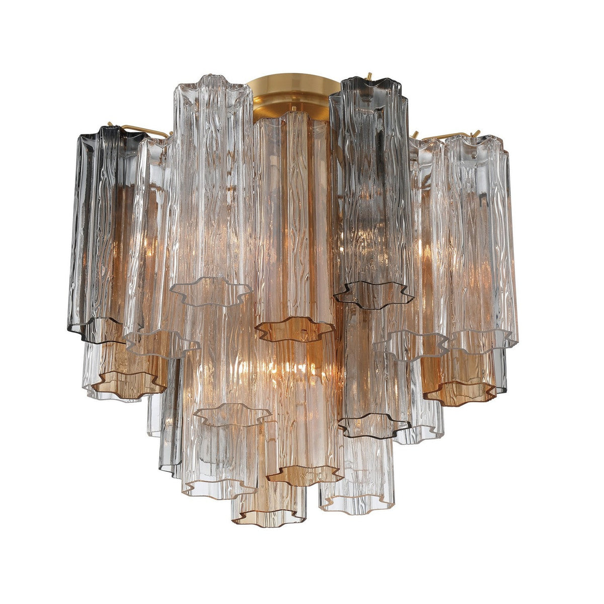 Crystorama - ADD-300-AG-AU_CEILING - Four Light Semi Flush Mount - Addis - Aged Brass