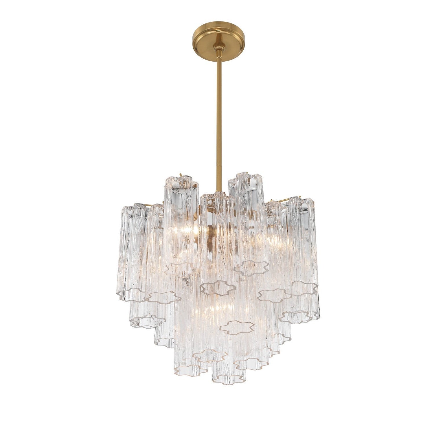 Crystorama - ADD-300-AG-CL - Four Light Chandelier - Addis - Aged Brass