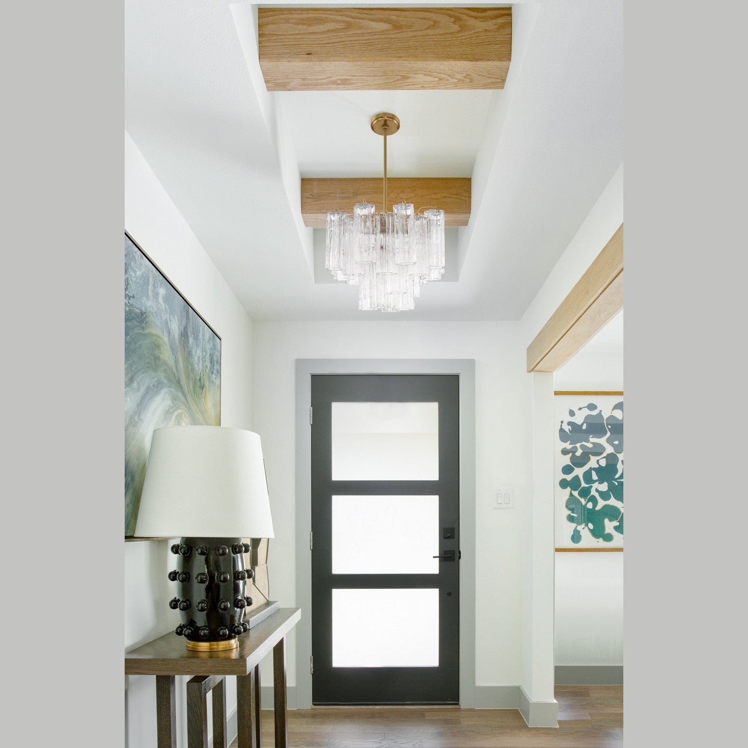 Crystorama - ADD-300-AG-CL - Four Light Chandelier - Addis - Aged Brass