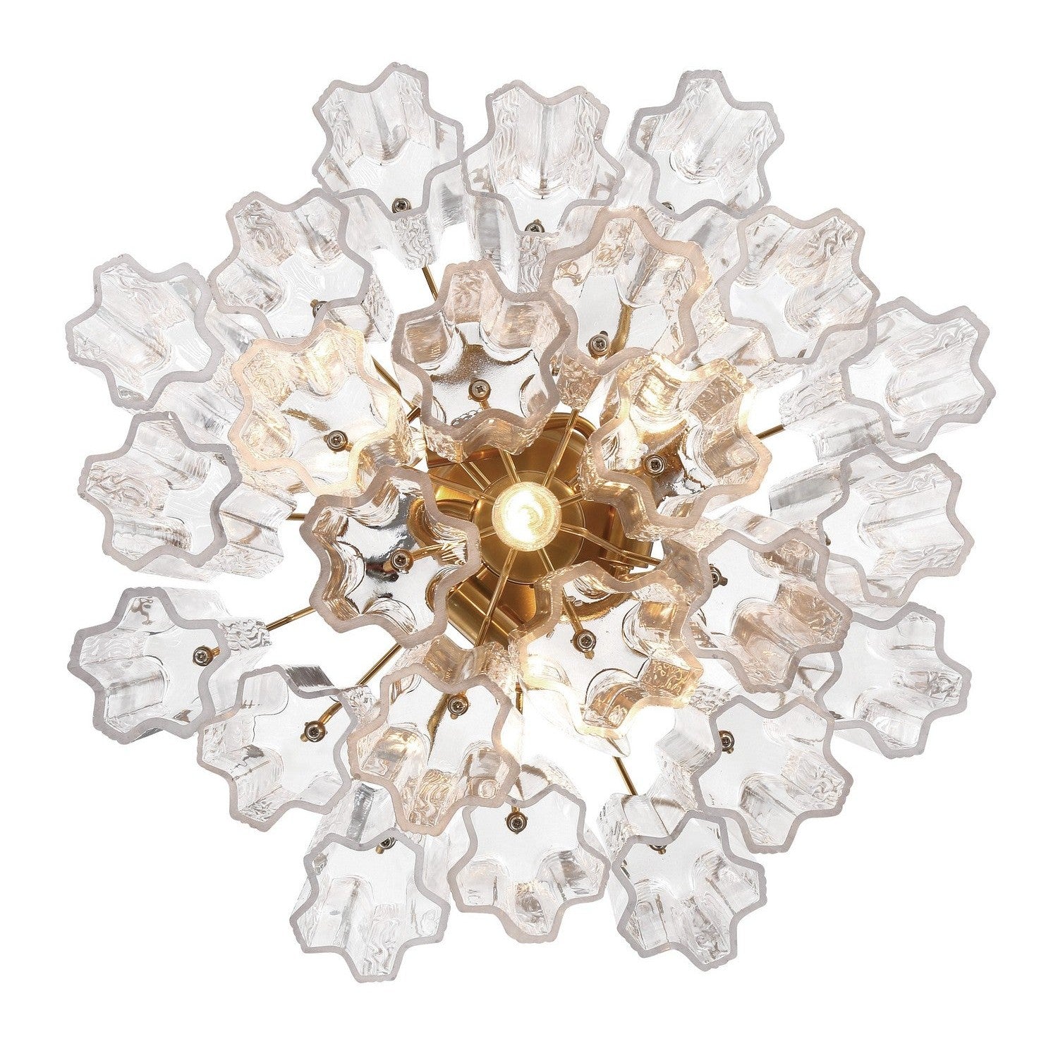 Crystorama - ADD-300-AG-CL_CEILING - Four Light Semi Flush Mount - Addis - Aged Brass