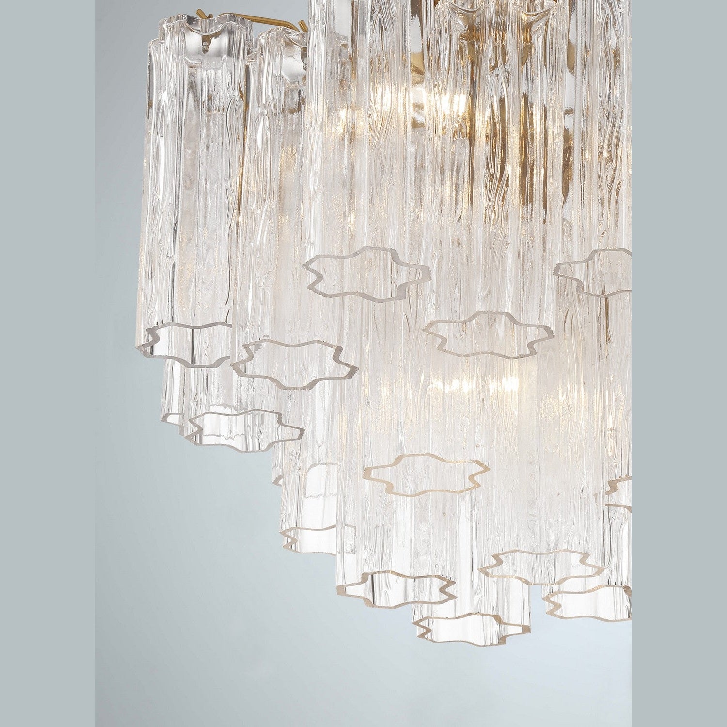 Crystorama - ADD-300-AG-CL_CEILING - Four Light Semi Flush Mount - Addis - Aged Brass