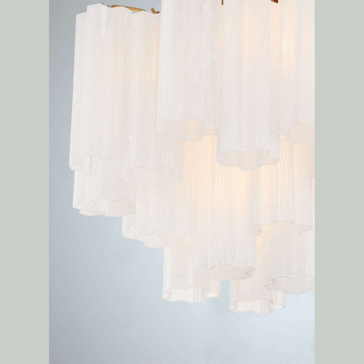 Crystorama - ADD-300-AG-WH_CEILING - Four Light Semi Flush Mount - Addis - Aged Brass