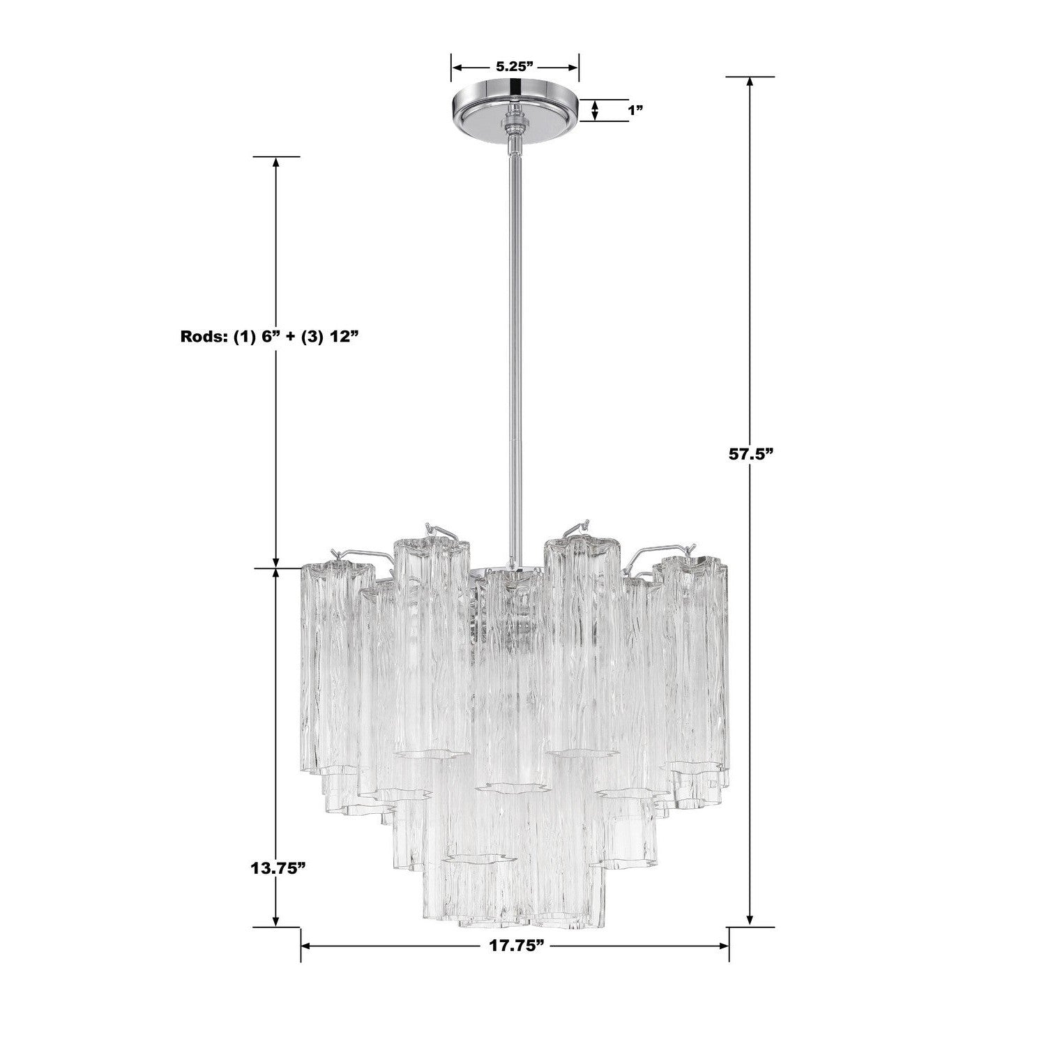 Crystorama - ADD-300-CH-CL - Four Light Chandelier - Addis - Polished Chrome