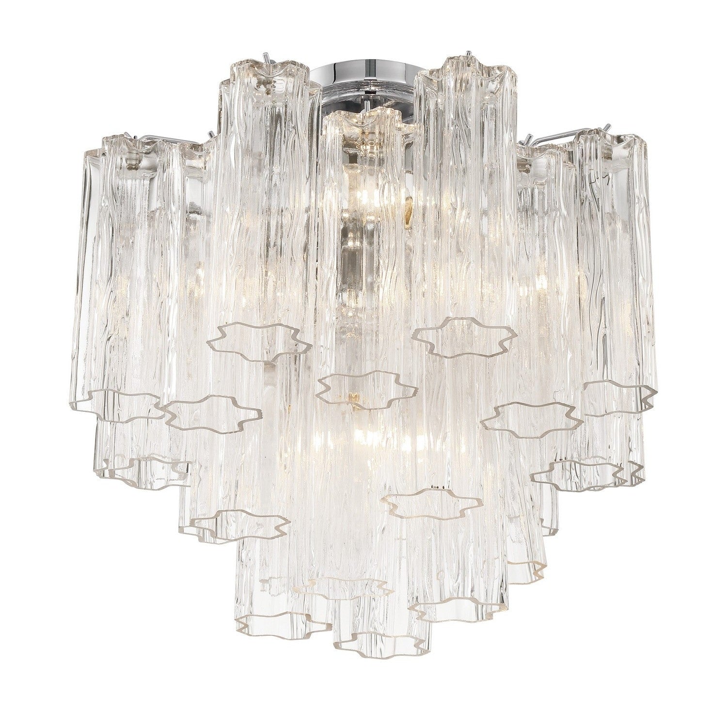 Crystorama - ADD-300-CH-CL_CEILING - Four Light Semi Flush Mount - Addis - Polished Chrome