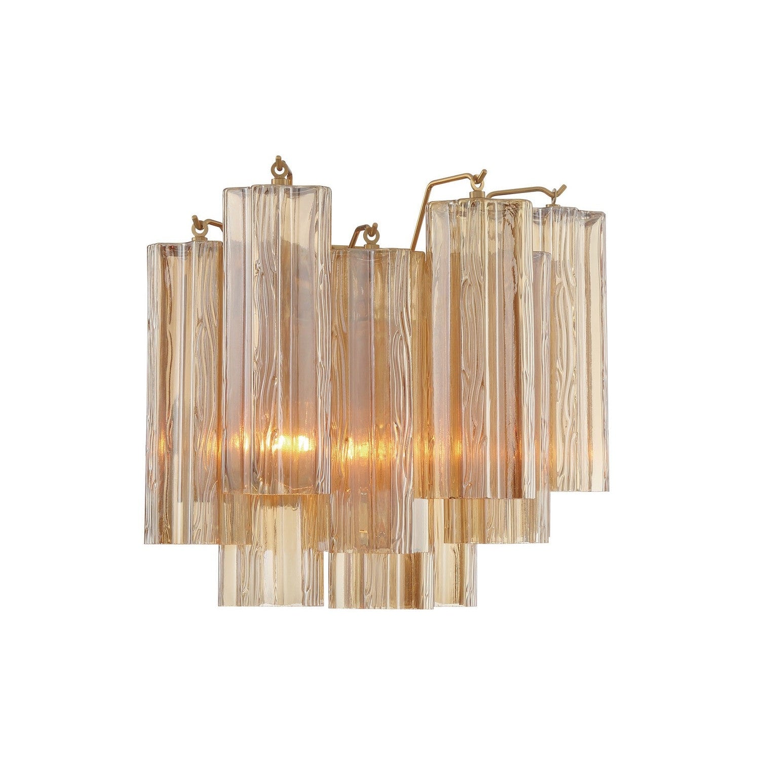 Crystorama - ADD-302-AG-AM - Two Light Wall Sconce - Addis - Aged Brass