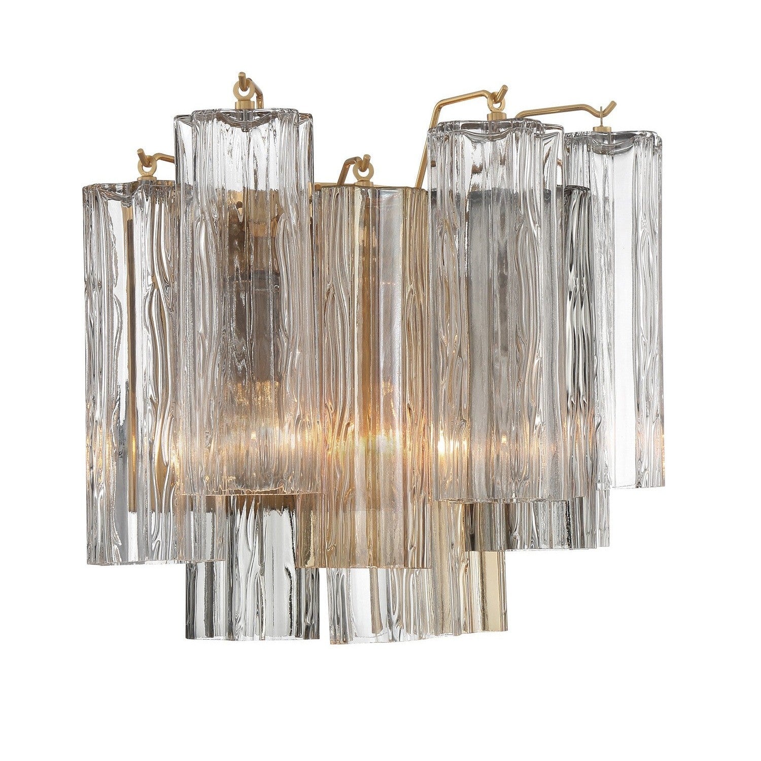 Crystorama - ADD-302-AG-AU - Two Light Wall Sconce - Addis - Aged Brass