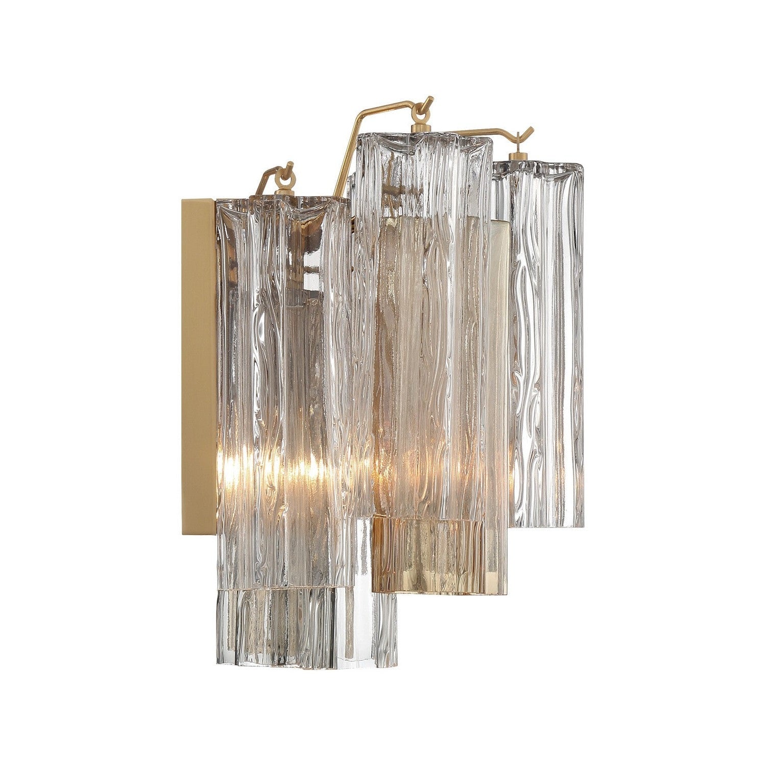 Crystorama - ADD-302-AG-AU - Two Light Wall Sconce - Addis - Aged Brass