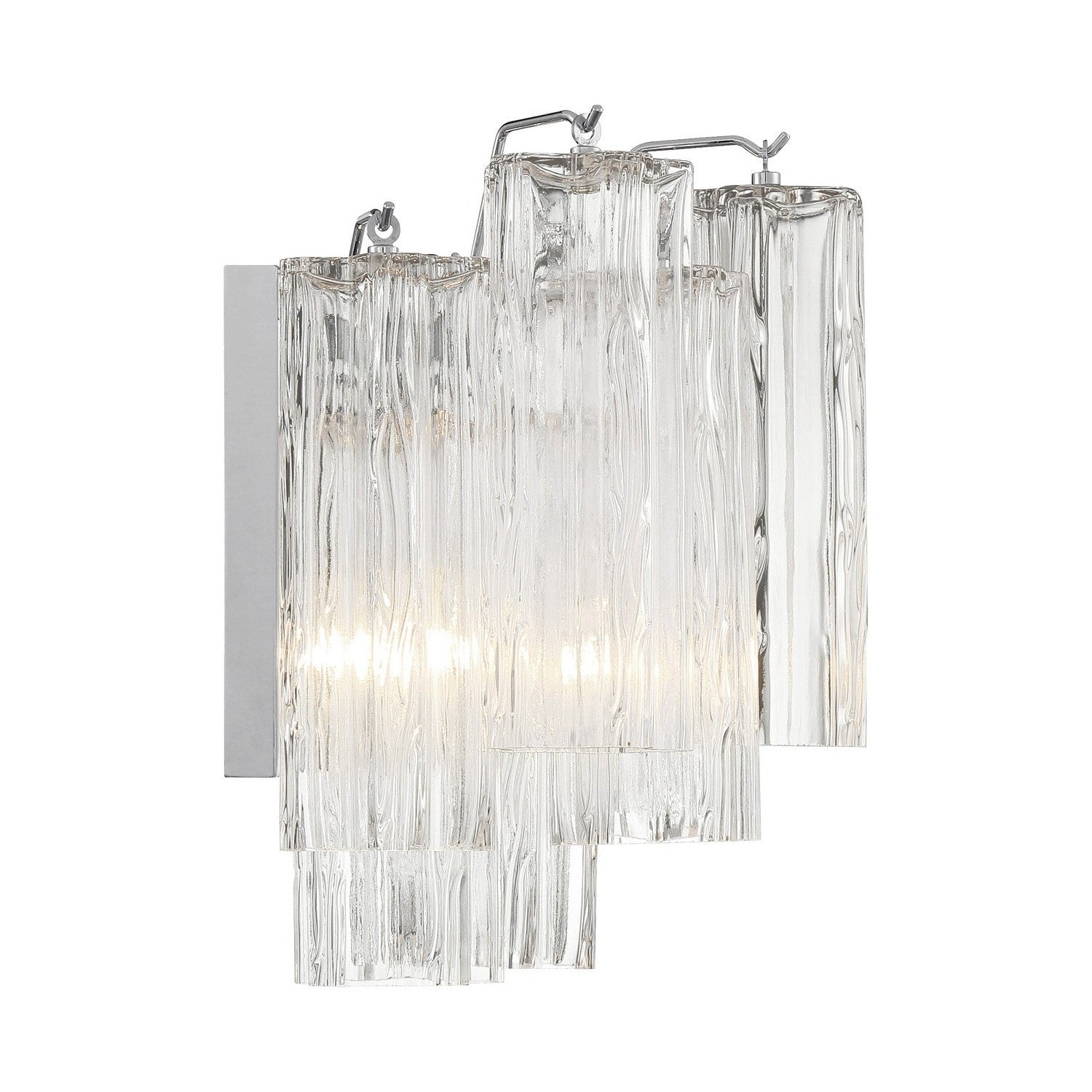 Crystorama - ADD-302-CH-CL - Two Light Wall Sconce - Addis - Polished Chrome