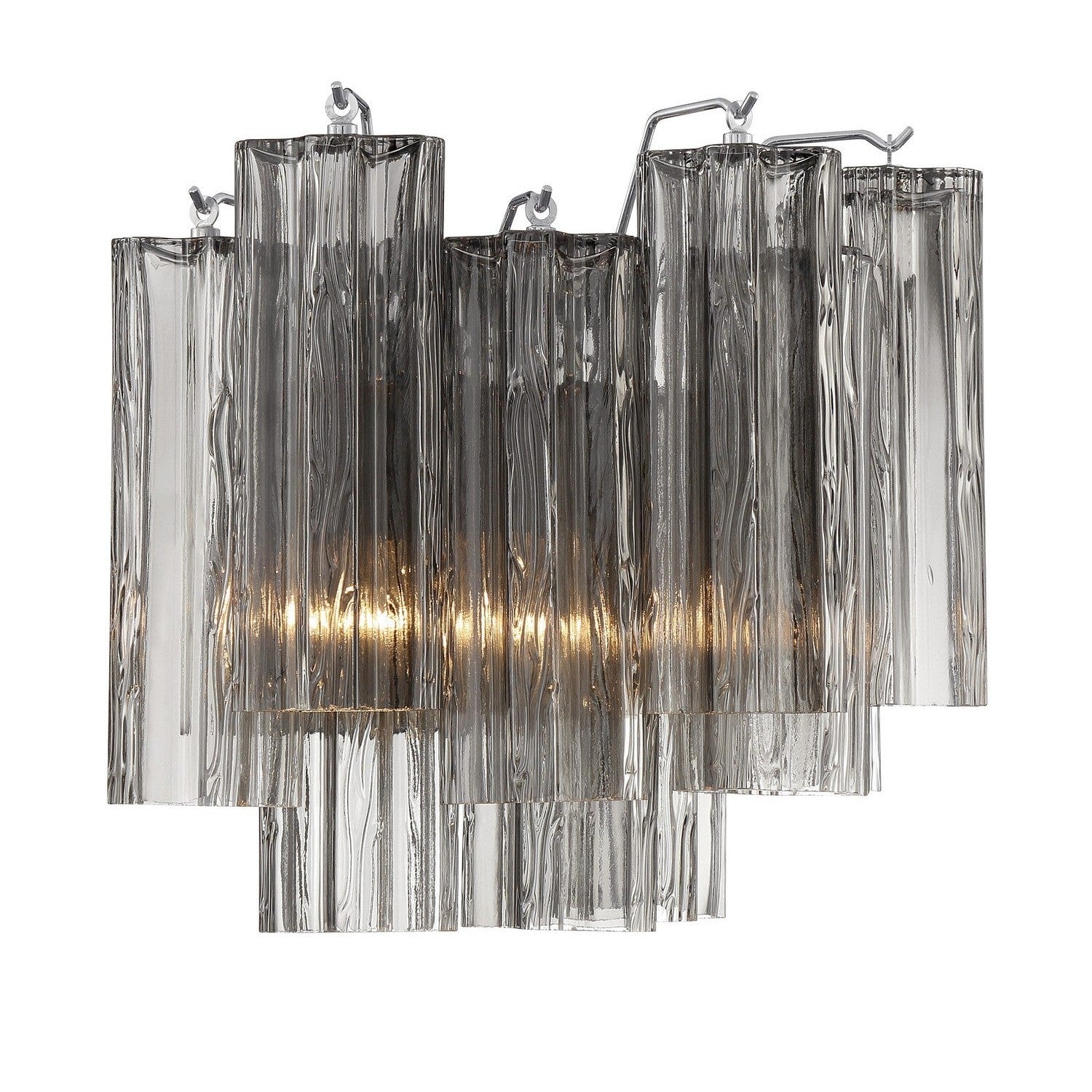 Crystorama - ADD-302-CH-SM - Two Light Wall Sconce - Addis - Polished Chrome