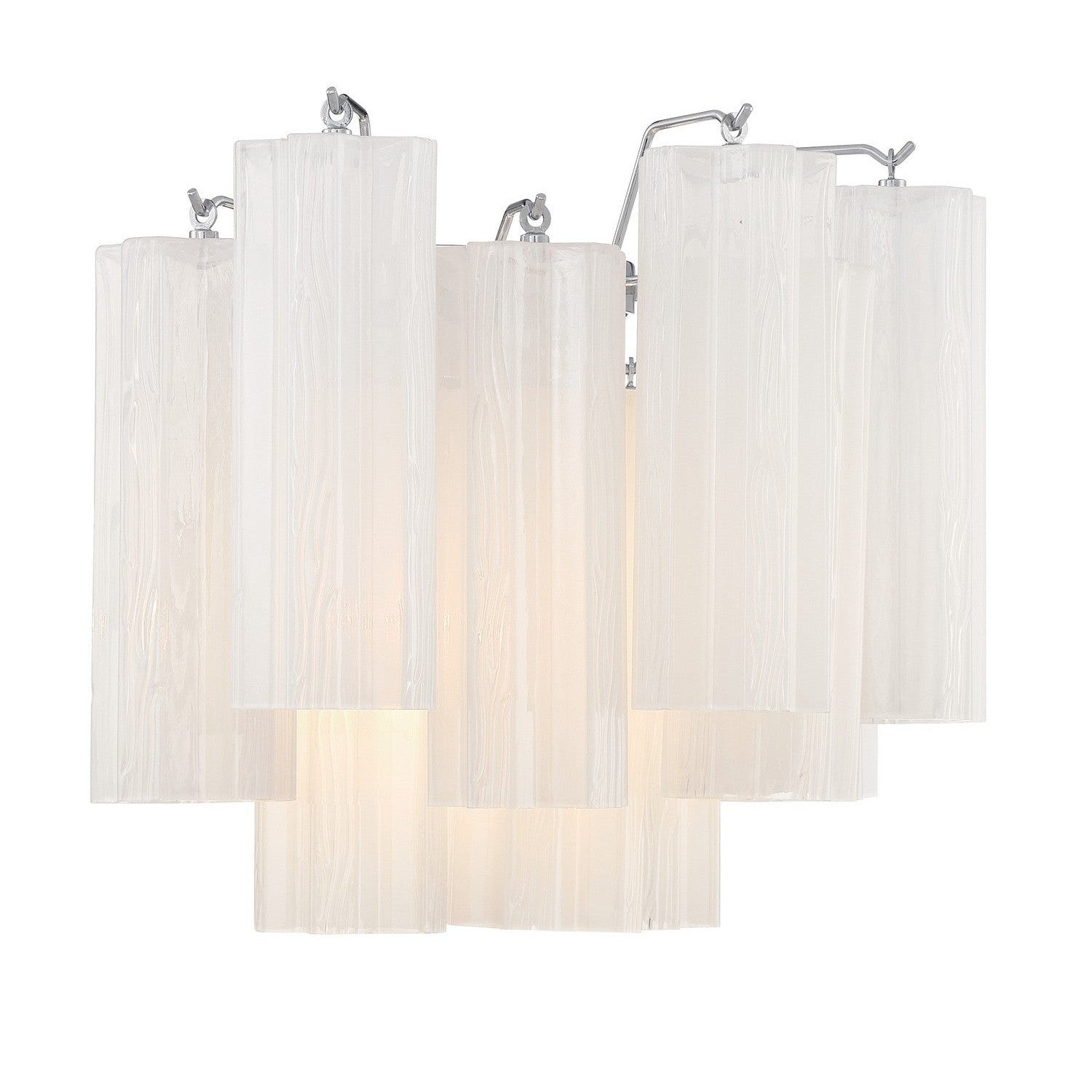Crystorama - ADD-302-CH-WH - Two Light Wall Sconce - Addis - Polished Chrome